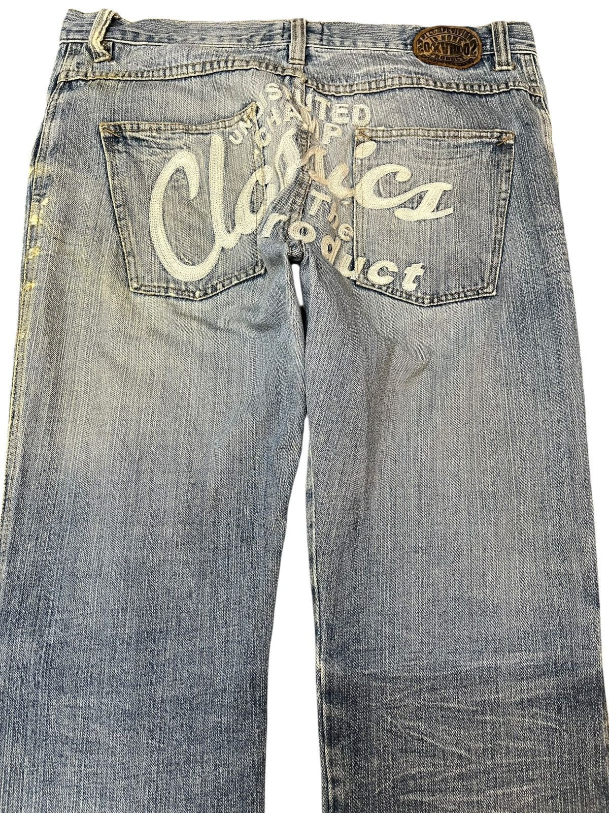 Japanese Brand Vintage Product Classic Embroidery Distressed Denim Size US 35 - 6 Thumbnail