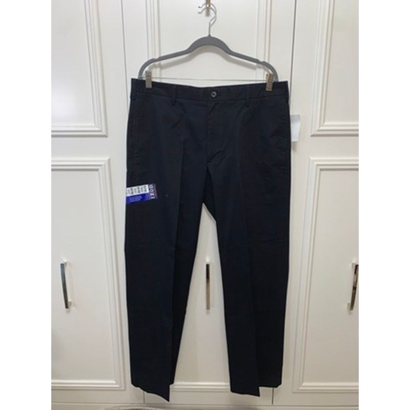 Izod IZOD Men's Black Chino Pants 36x32 Straight Fit Flat Front Size US 36 / EU 52 - 1 Thumbnail