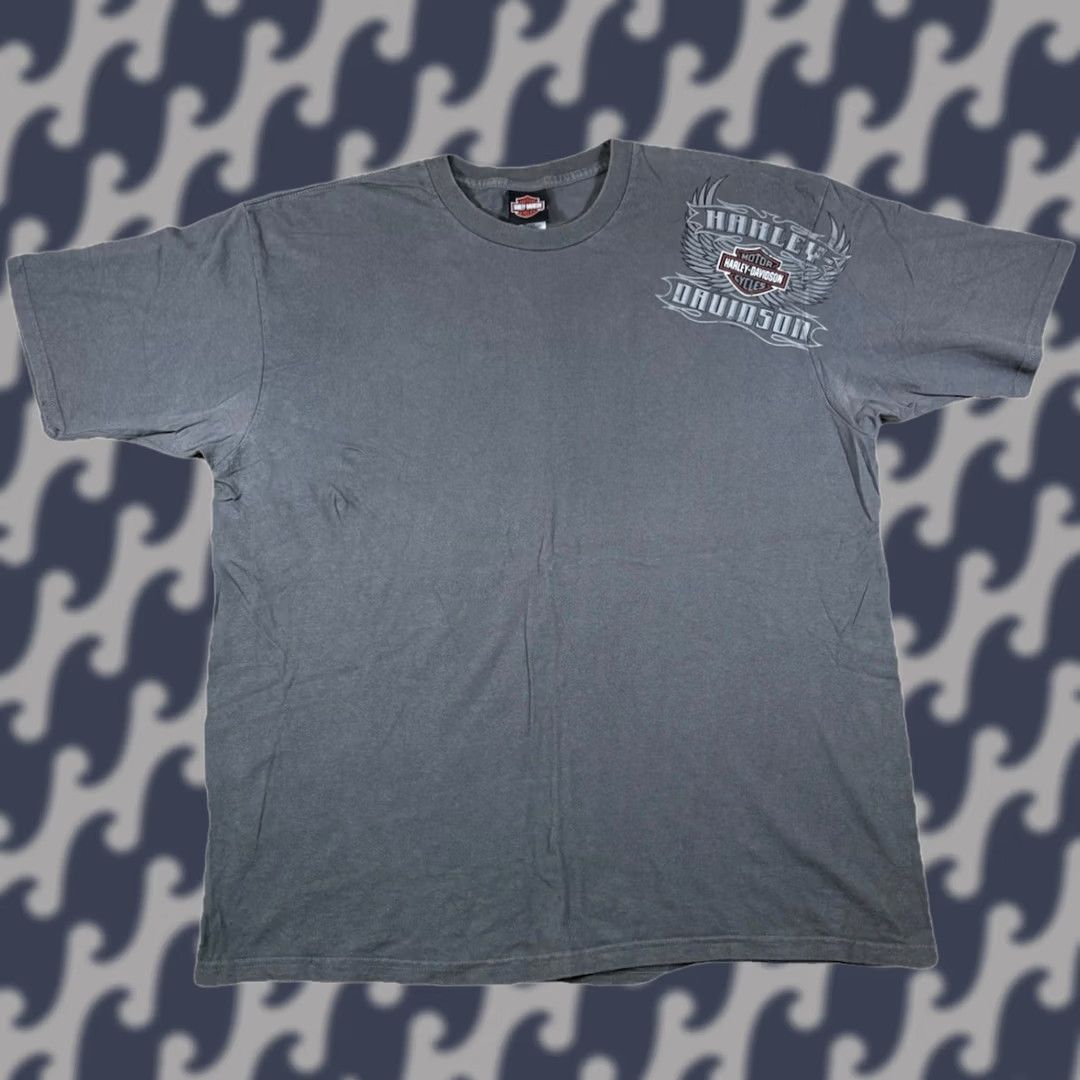 Harley Davidson Harley-Davidson T-Shirt Route 43 Sheboygan Wisconsin Grey 2XL Regular Mens Short Sleeve Crew Neck Logo Graphic Print Vintage: No Size US XXL / EU 58 / 5 - 1 Thumbnail