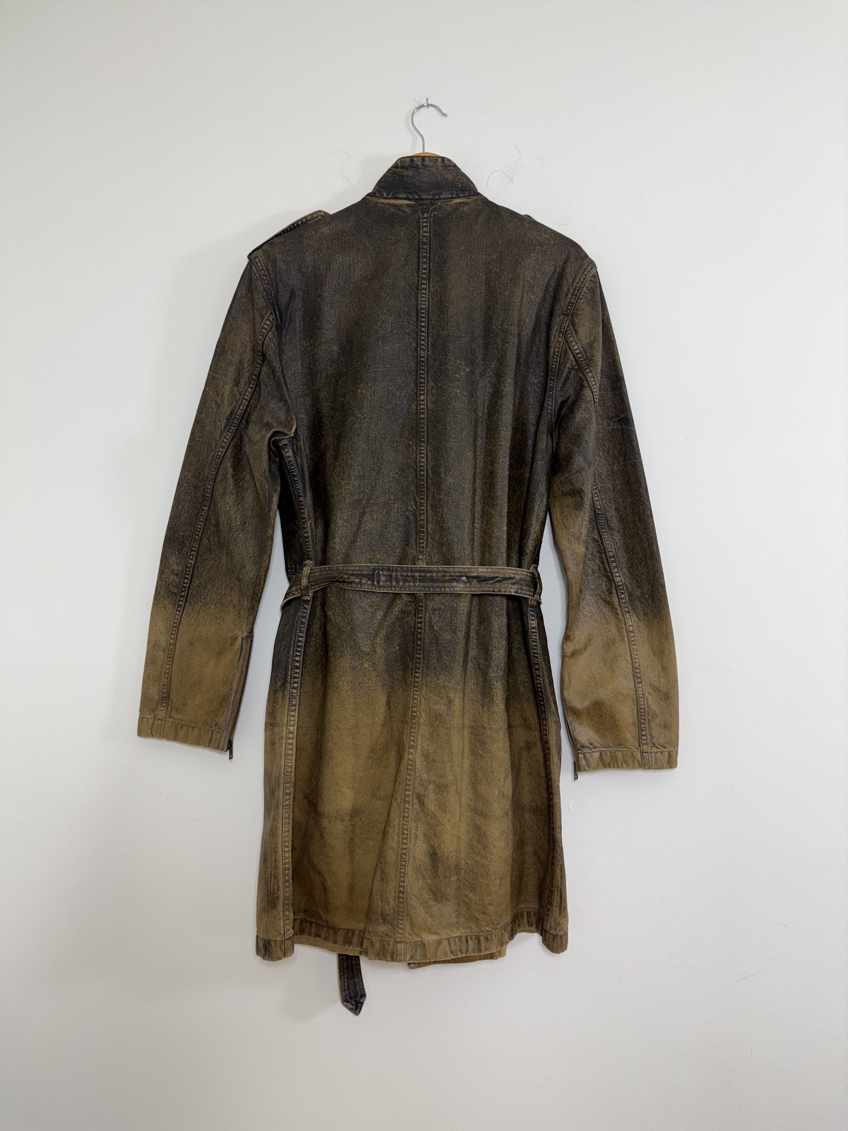 Acne Studios FW24 Waxed Denim Gradient Belted Coat Size US M / EU 48-50 / 2 - 4 Thumbnail
