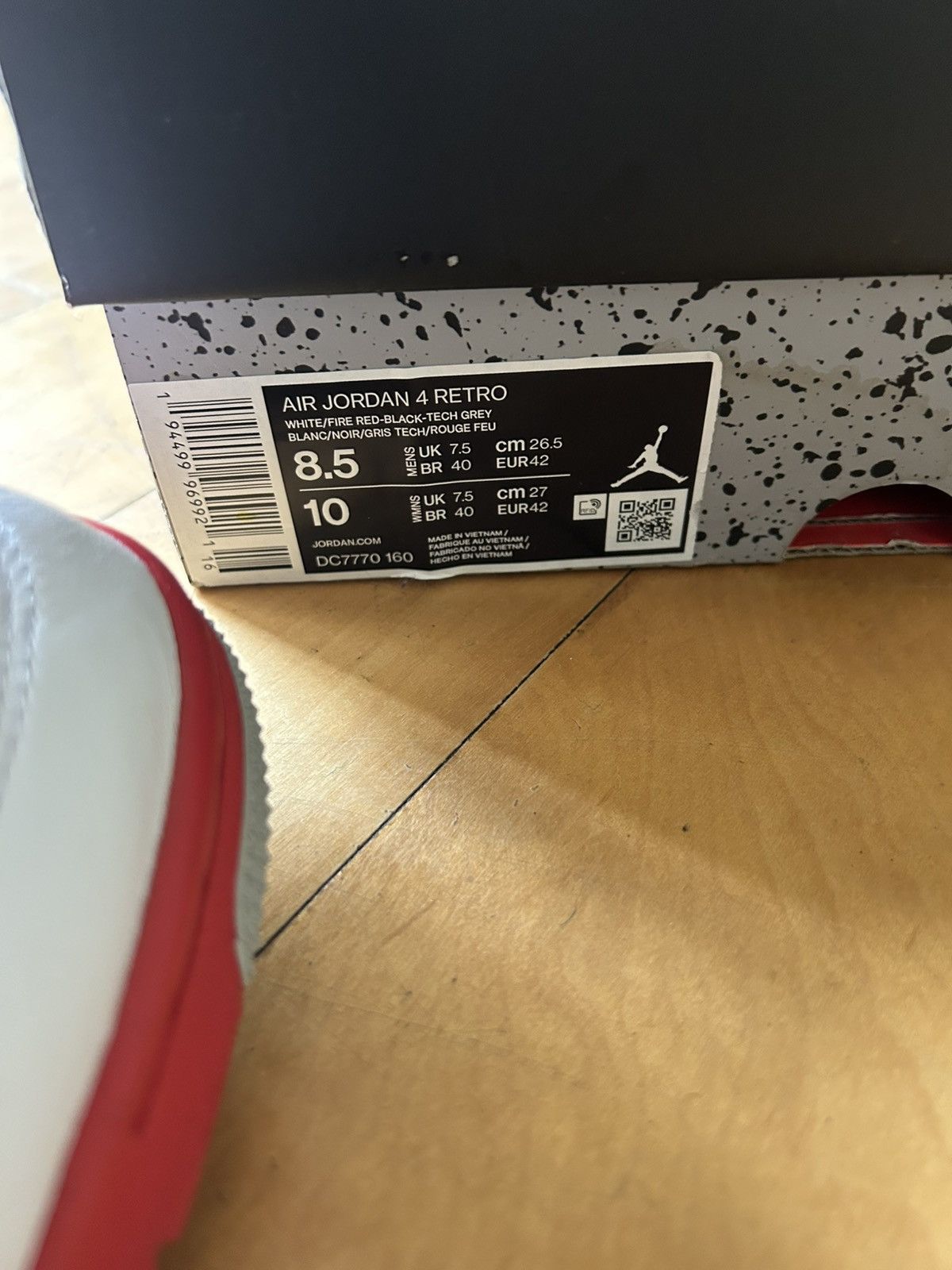 Jordan Brand Jordan 4 Retro Fire red Size US 8.5 / EU 41-42 - 7 Thumbnail
