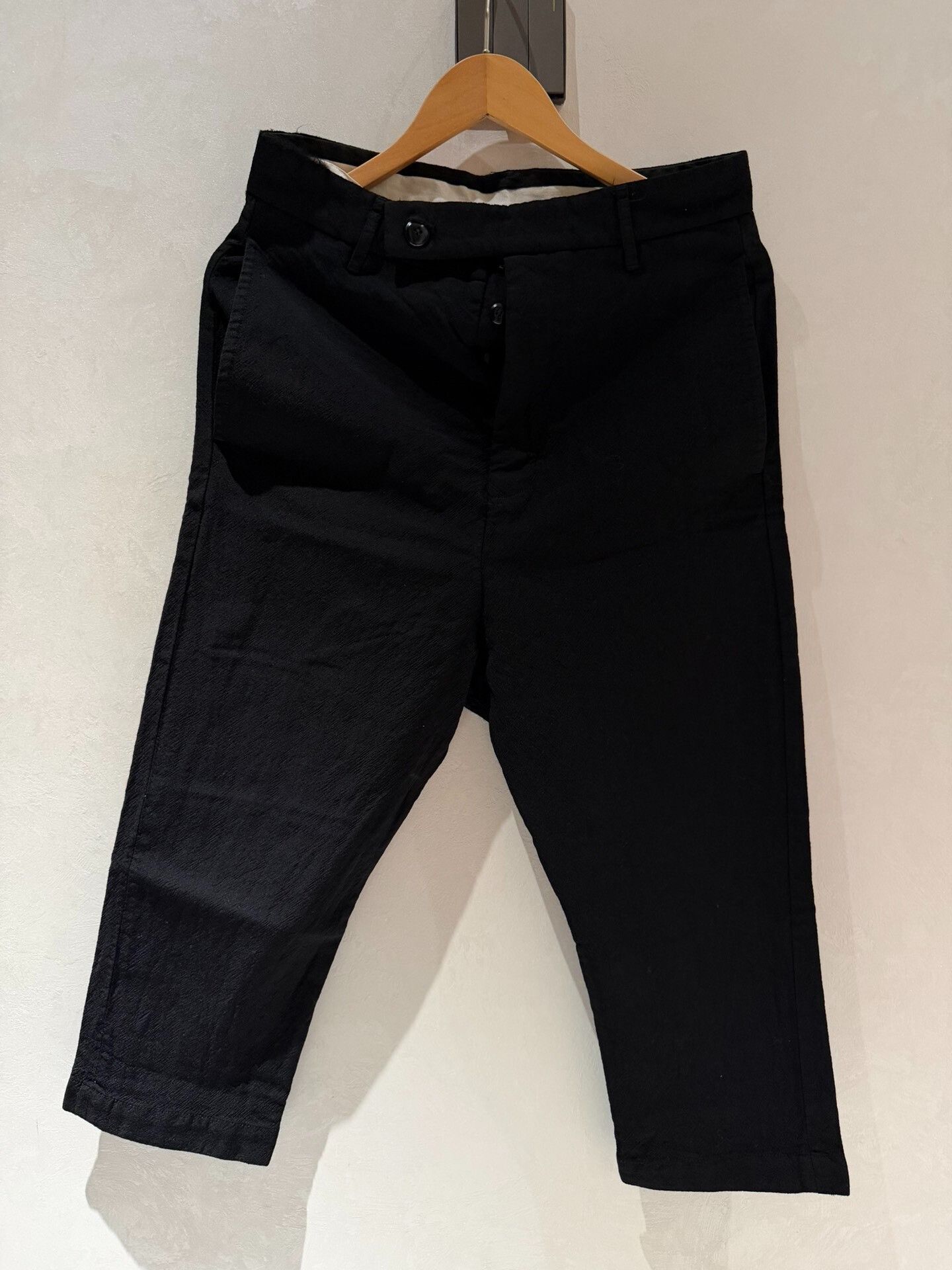 Rick Owens Rick Owens Men's Black Cropped Suit Pants Size US 30 / EU 46 - 1 Thumbnail