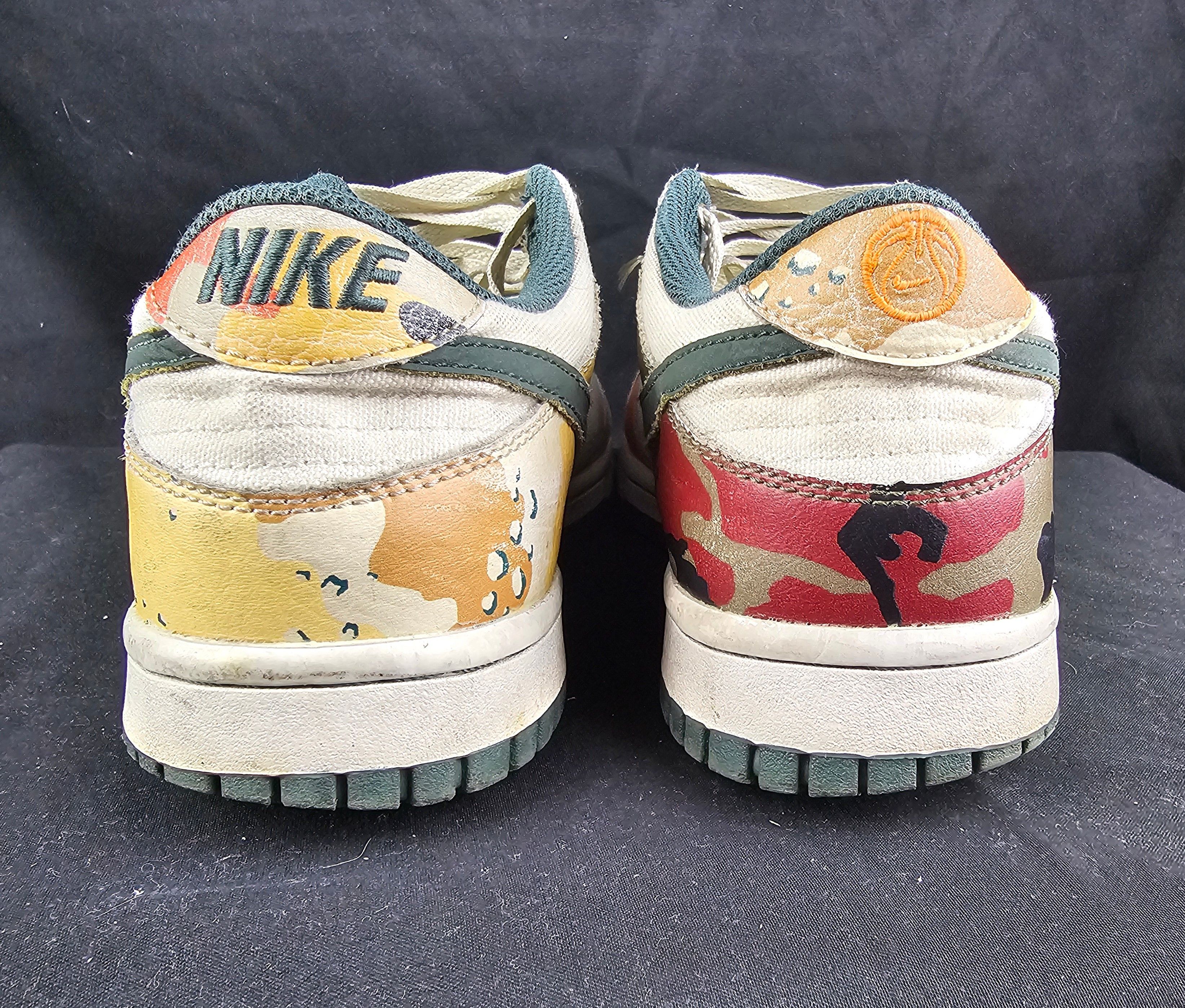 Nike Nike Dunk Low GS SE Multi-Camo Sail Green Youth Size 7Y USED Size US 7 / EU 40 - 9 Thumbnail