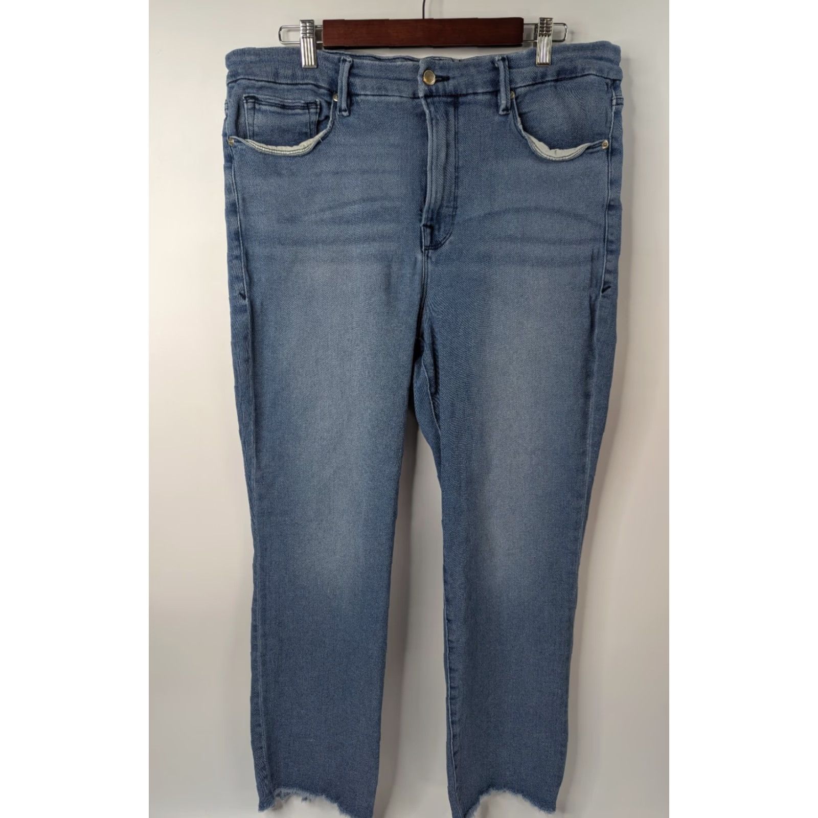 Good American GOOD American Good Straight Jeans Size 16 Women's High Rise Size 38" / US 16 / IT 52 - 2 Thumbnail