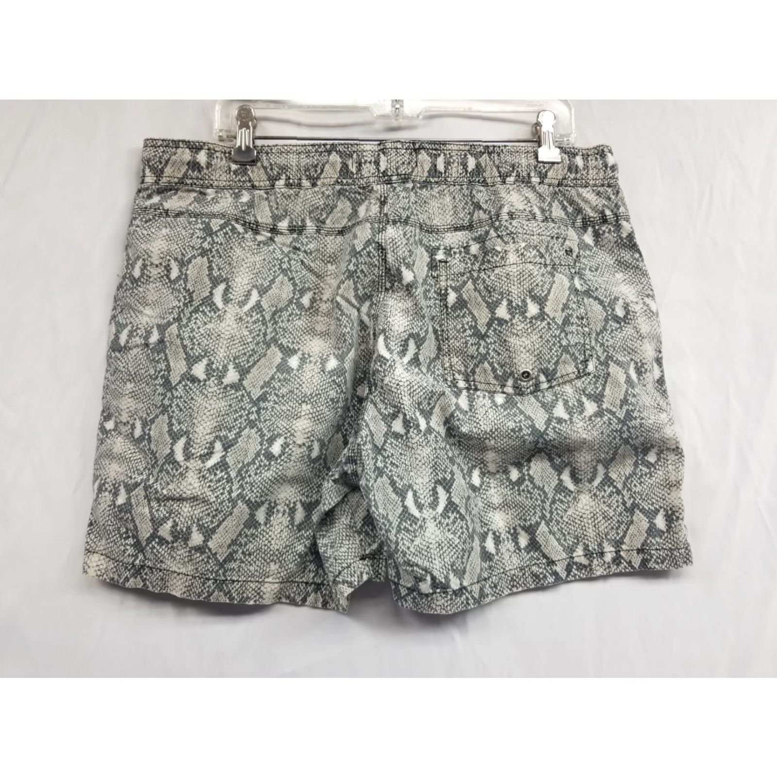 Cotton On VINTAGE Cotton On Beach Short Mens XL Gray 100% Cotton Drawstring Pockets Lightweight Breathable Lined Moisture Wicking Casual Outdoor Short Size US 36 / EU 52 - 2 Thumbnail