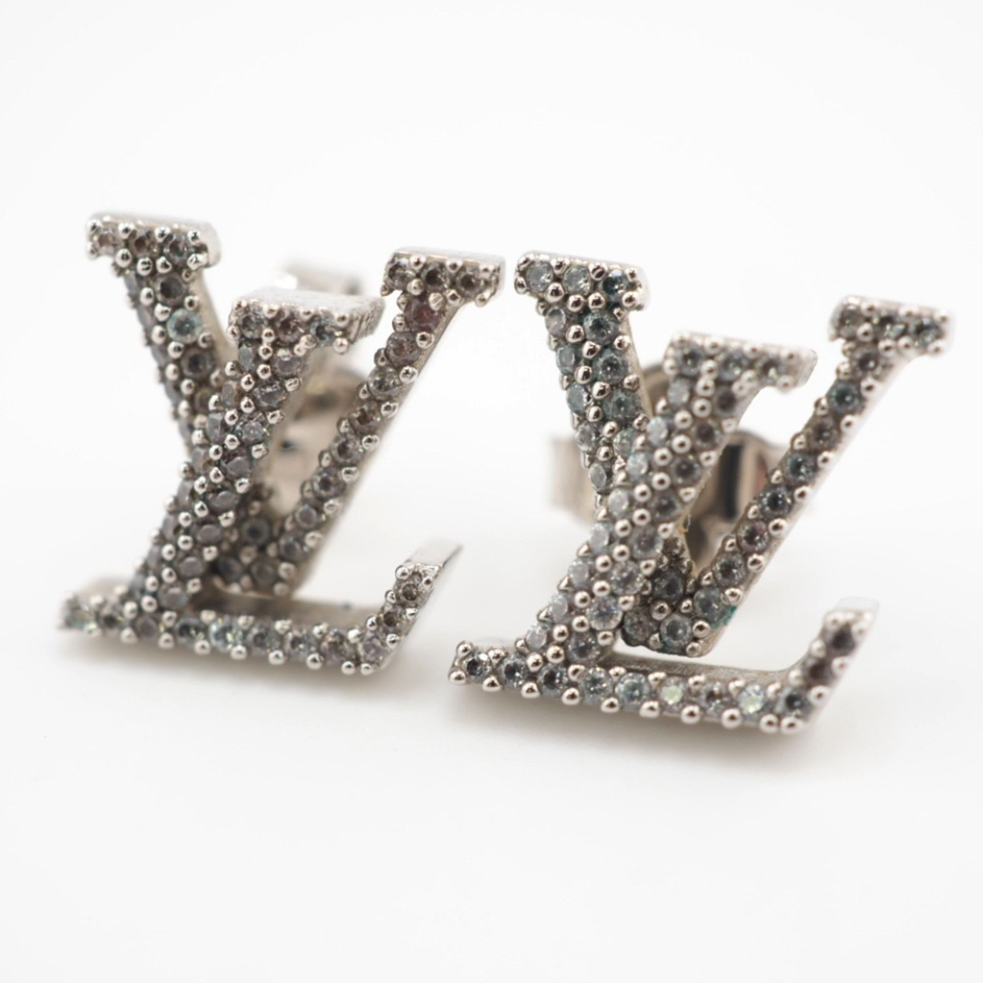 Louis Vuitton, A pair of Nanogram hoop earrings. Marked Louis