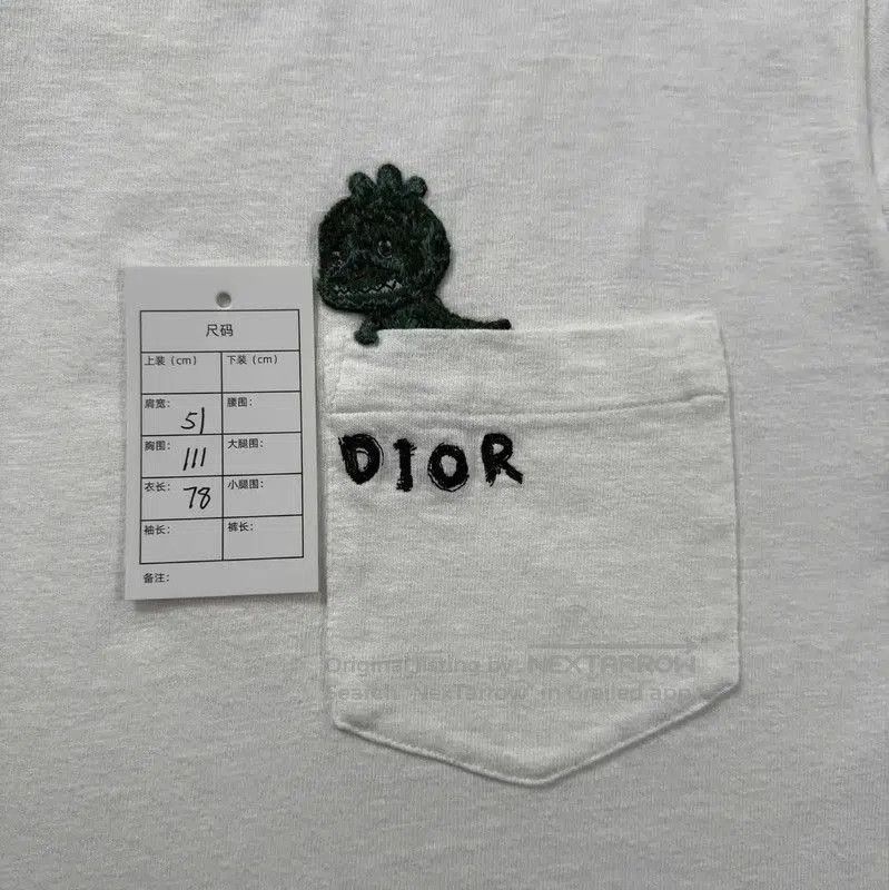 Dior Dior White Cotton Mens T-Shirt . Size US M / EU 48-50 / 2 - 5 Thumbnail