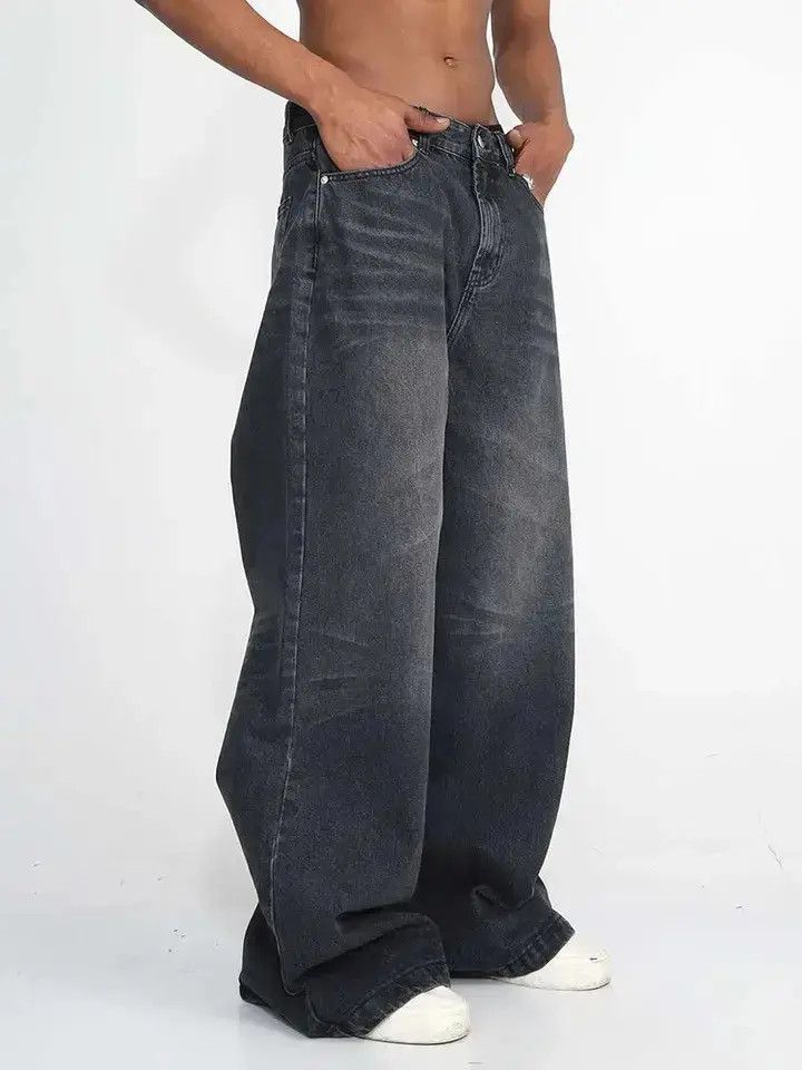 Japanese Brand Streetwear y2k washed wide-leg jeans Size US 30 / EU 46 - 4 Thumbnail