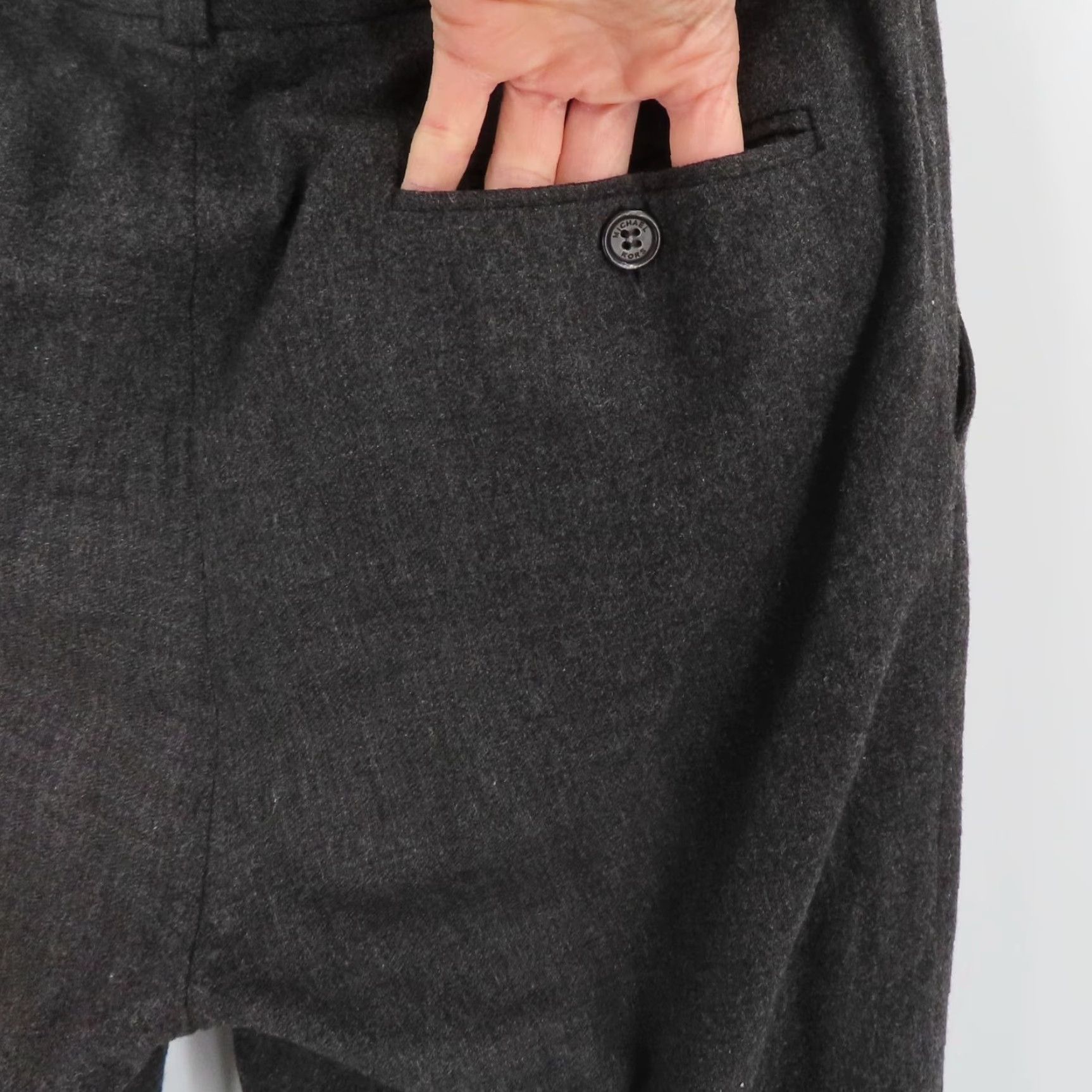 Michael Kors Michael Kors Collection Womens Pants Dress Pants Gray Wool Blend Has Pockets Italy 4 Womens Size 27" / US 4 / IT 40 - 6 Thumbnail