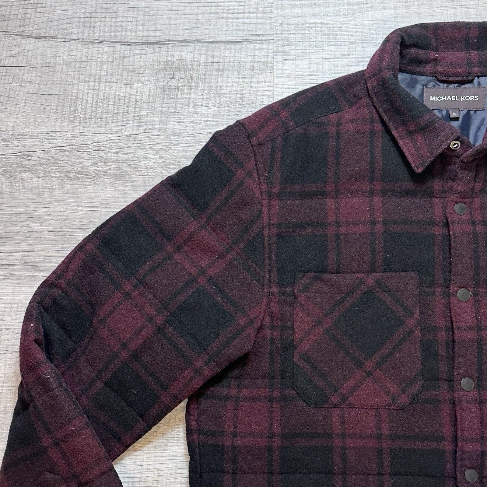 Michael Kors Michael Kors Shirt Jacket Men’s XL Buffalo Plaid Check Wool Size US XL / EU 56 / 4 - 8 Thumbnail