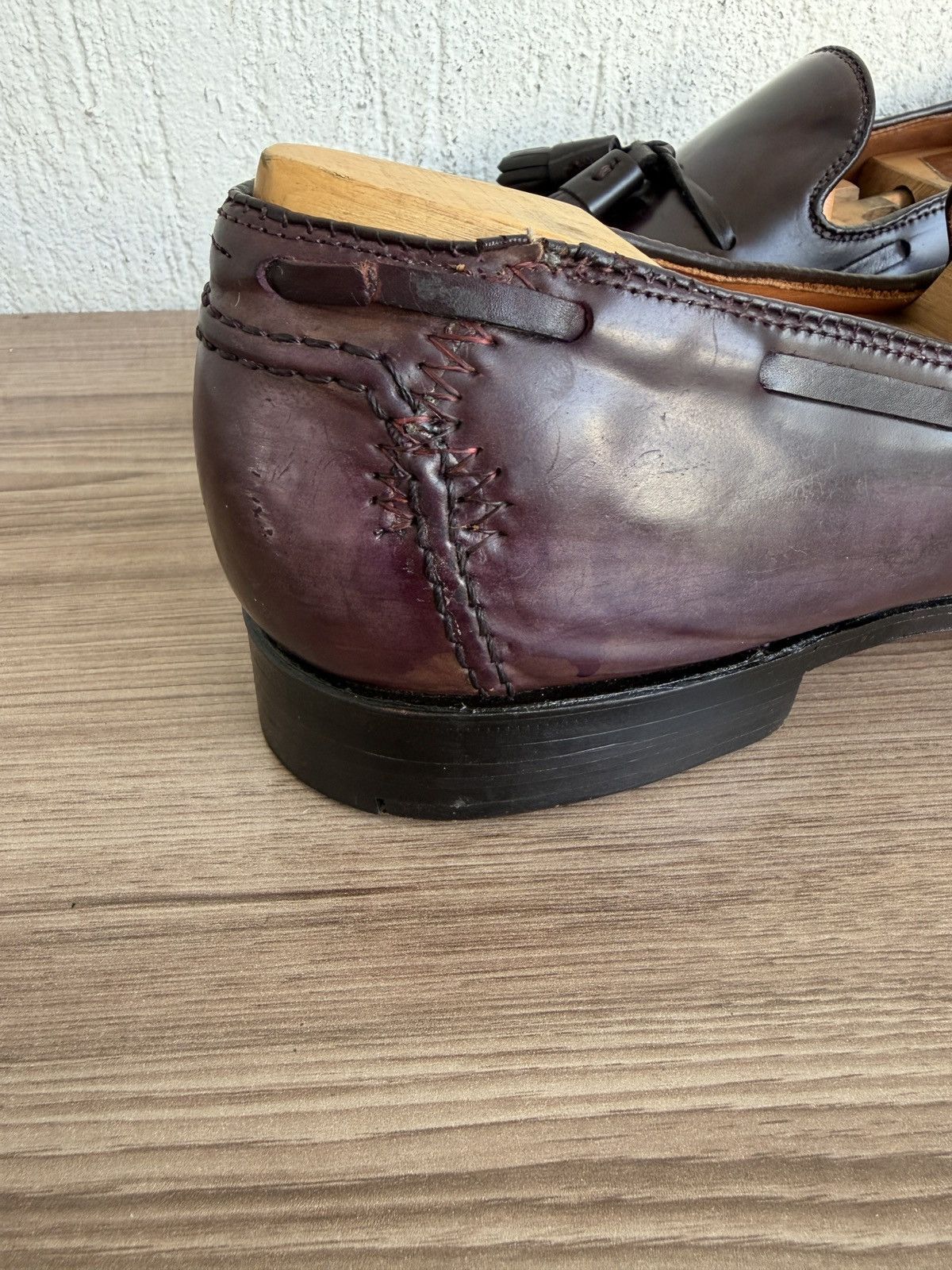 Alden Burgundy shell cordovan tassel loafers by brook brothers Size US 10.5 / EU 43-44 - 14 Thumbnail