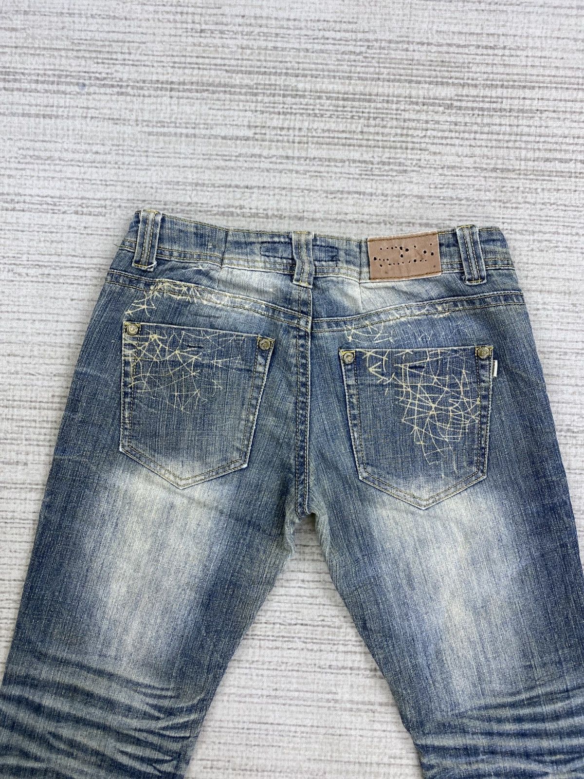 Hysteric Glamour Vintage Distressed Denim Jeans with Crisscross Punk Pants Size US 29 - 10 Thumbnail