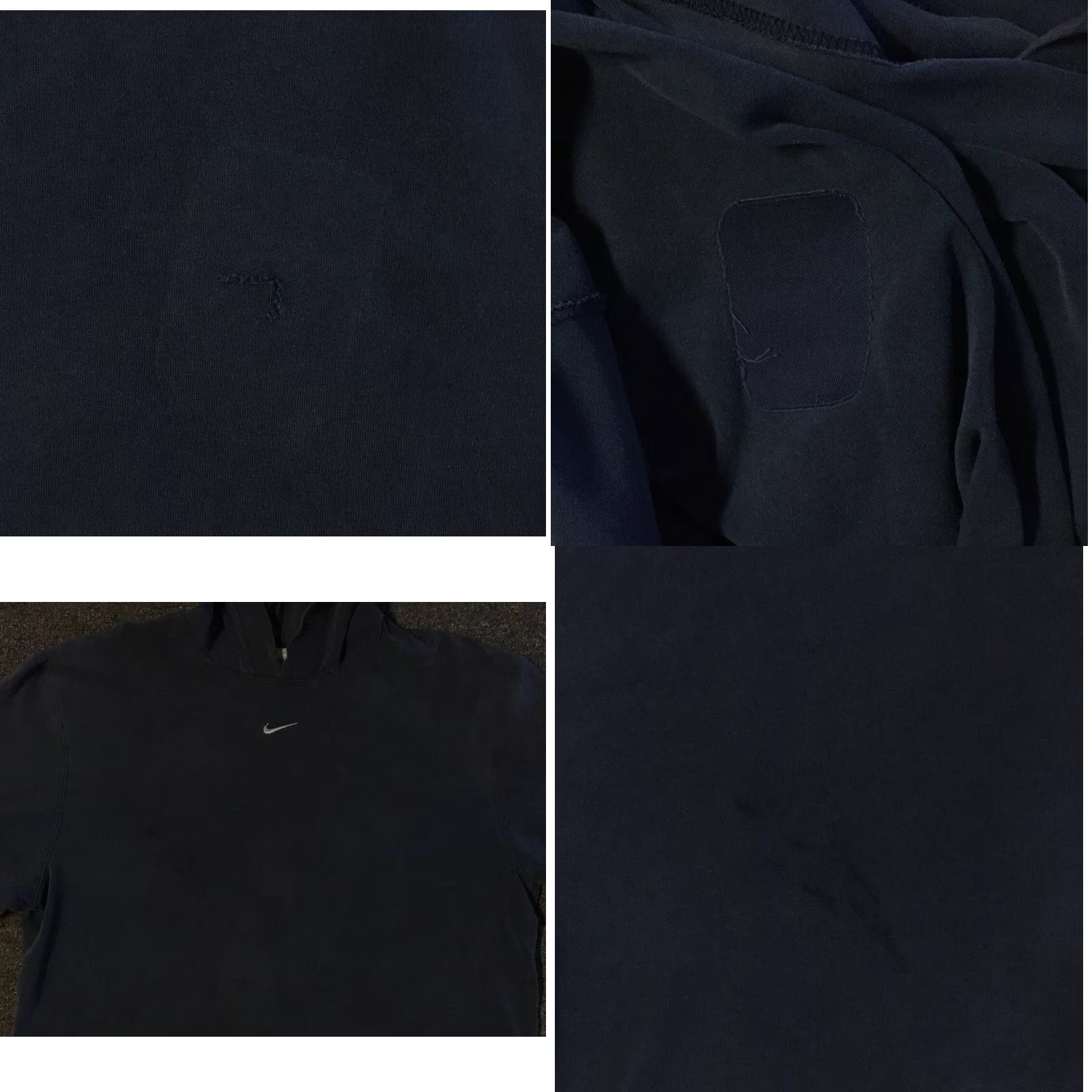 Nike VINTAGE Nike Faded Distress Center Swoosh Hoodie Shirt L Travis Scott Hip Hop Grunge Size US L / EU 52-54 / 3 - 8 Thumbnail