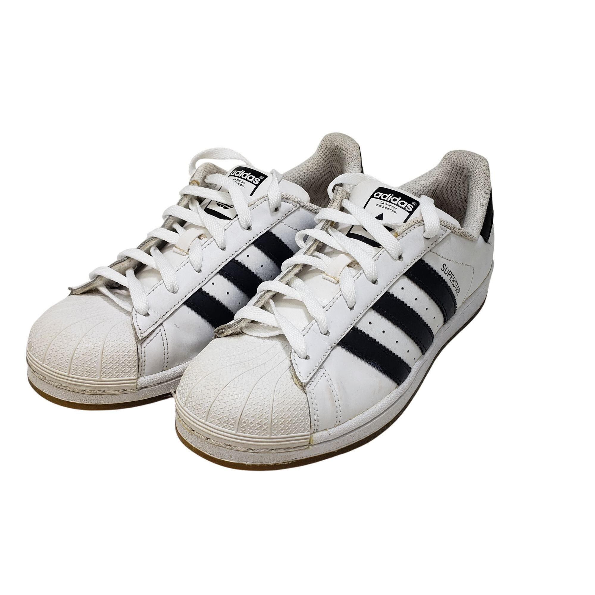 Adidas Adidas Originals Superstar White & Black Low-Top Sneakers Size US 7 / EU 40 - 2 Thumbnail