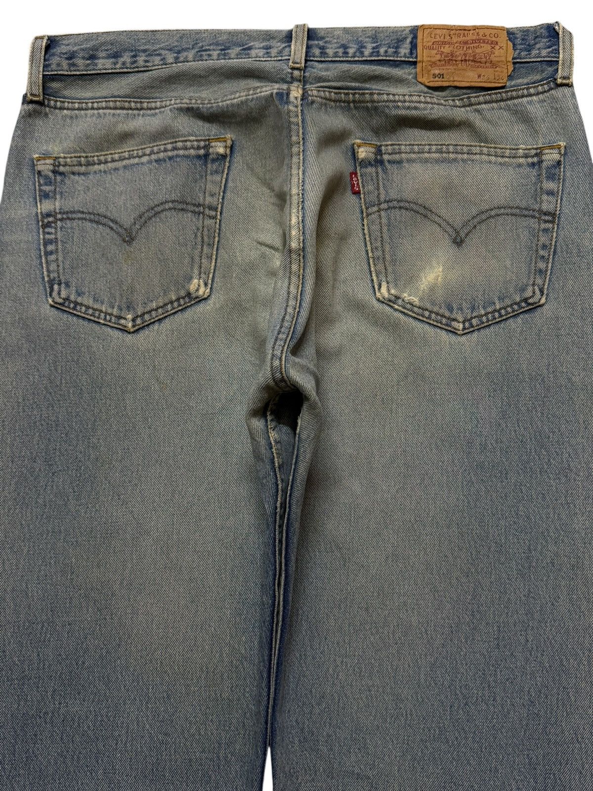 Levi's Vintage 90s Levis 501 Retro Blue Faded Wash Straight Leg Size US 35 - 4 Thumbnail