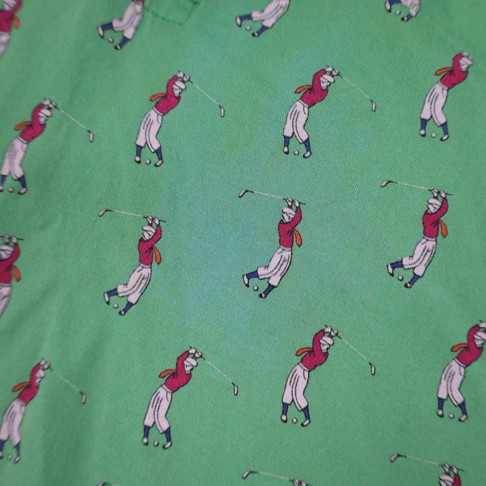 Polo Ralph Lauren × Vintage Vintage Polo Ralph Lauren Allover Golfer Print Polo Shirt Size US XXL / EU 58 / 5 - 5 Thumbnail