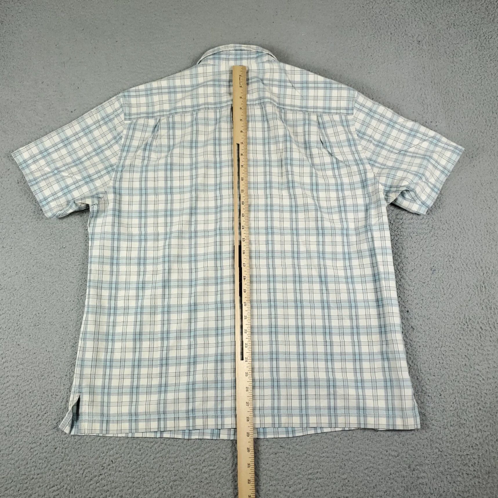 Tommy Bahama Tommy Bahama Shirt Mens Large Blue Plaid Silk Cotton Button Up Short Sleeve S... Size US L / EU 52-54 / 3 - 4 Thumbnail
