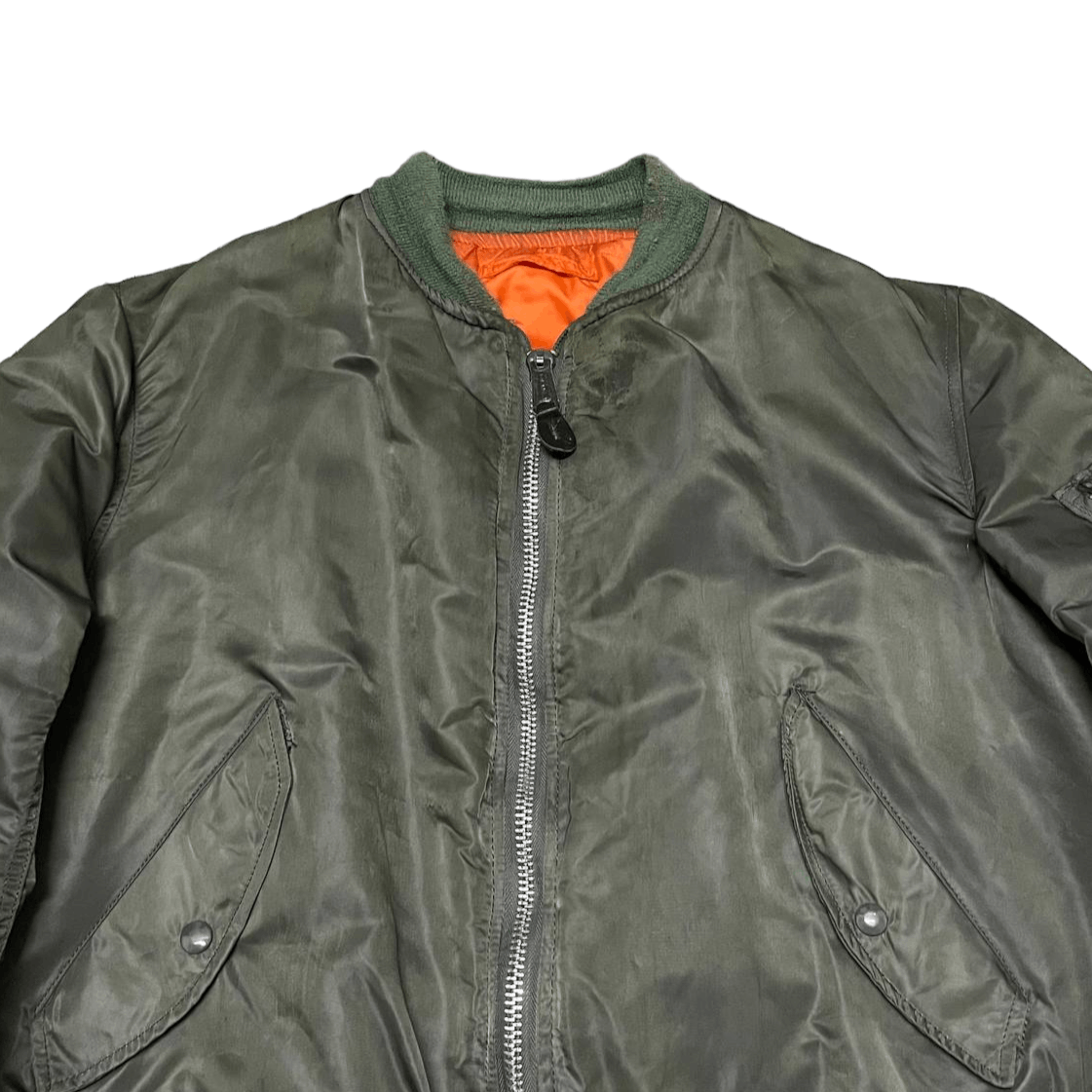 Alpha Industries Vintage Alpha Industries Flight Bomber Jacket Ma 1 Military Size US L / EU 52-54 / 3 - 2 Thumbnail
