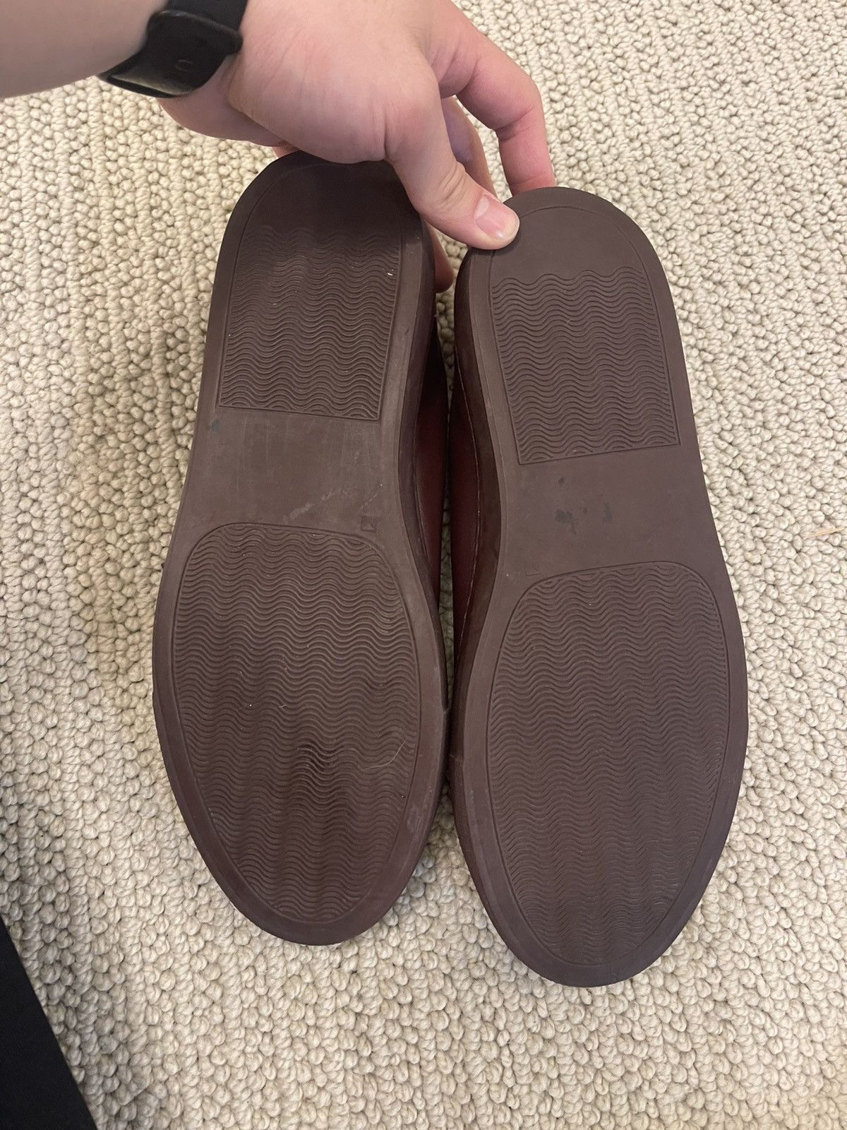 Common Projects Burgandy Common Projects Achilles Low Size US 8 / EU 41 - 7 Thumbnail