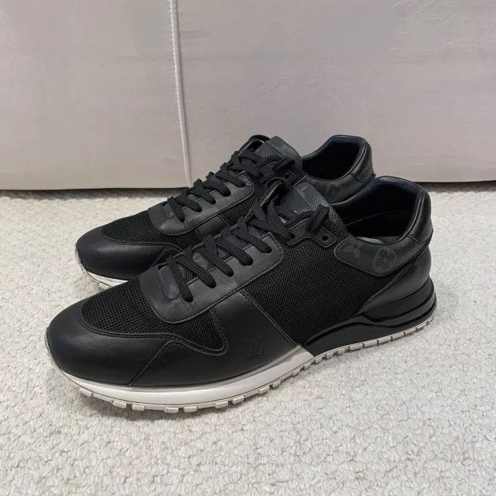 Other Louis Vuitton Run Away Black Leather Sneakers -2508 Size US 10.5 / EU 43-44 - 1 Thumbnail