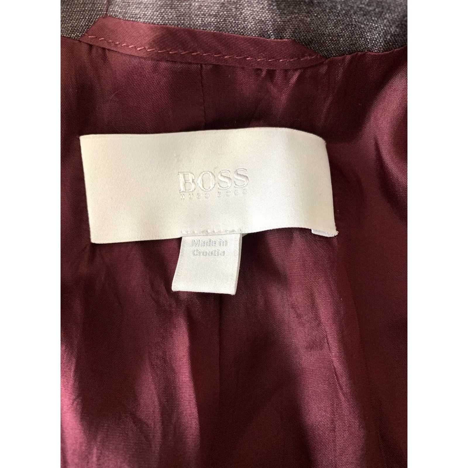 Hugo Boss HUGO BOSS Blazer Women's 2 Wool Blend Purple Sport Jacket Coat Classic Office Luxury Size XS / US 0-2 / IT 36-38 - 3 Thumbnail