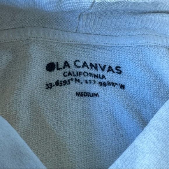 Designer OLA CANVAS SINGLE FIN WHITE/CREAM HOODIE SZ MEDIUM M Size US M / EU 48-50 / 2 - 5 Thumbnail