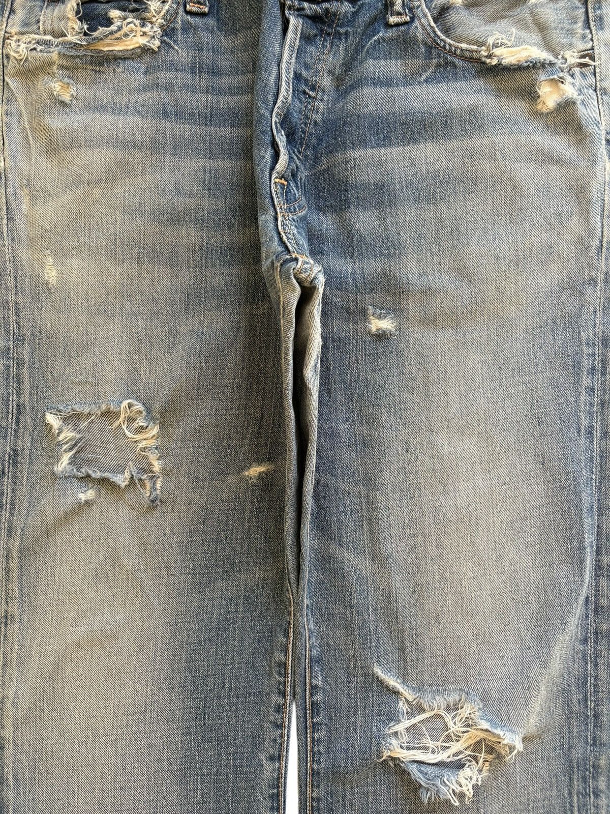 Abercrombie & Fitch Vintage Abercrombie Mud Wash Distressed Bootcut Flare Jeans Size US 34 / EU 50 - 5 Thumbnail