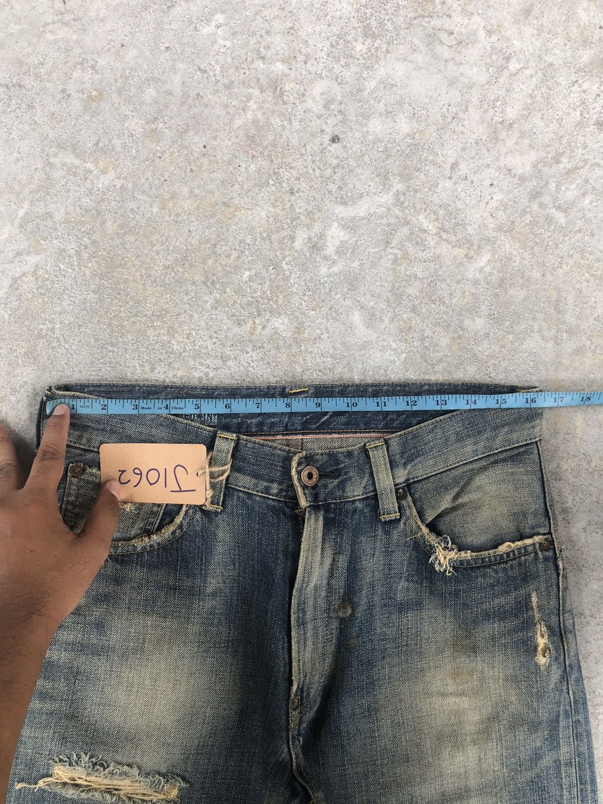 Kapital Vintage Edwin 505 Orange Tab Distressed Denim Size US 32 / EU 48 - 25 Thumbnail
