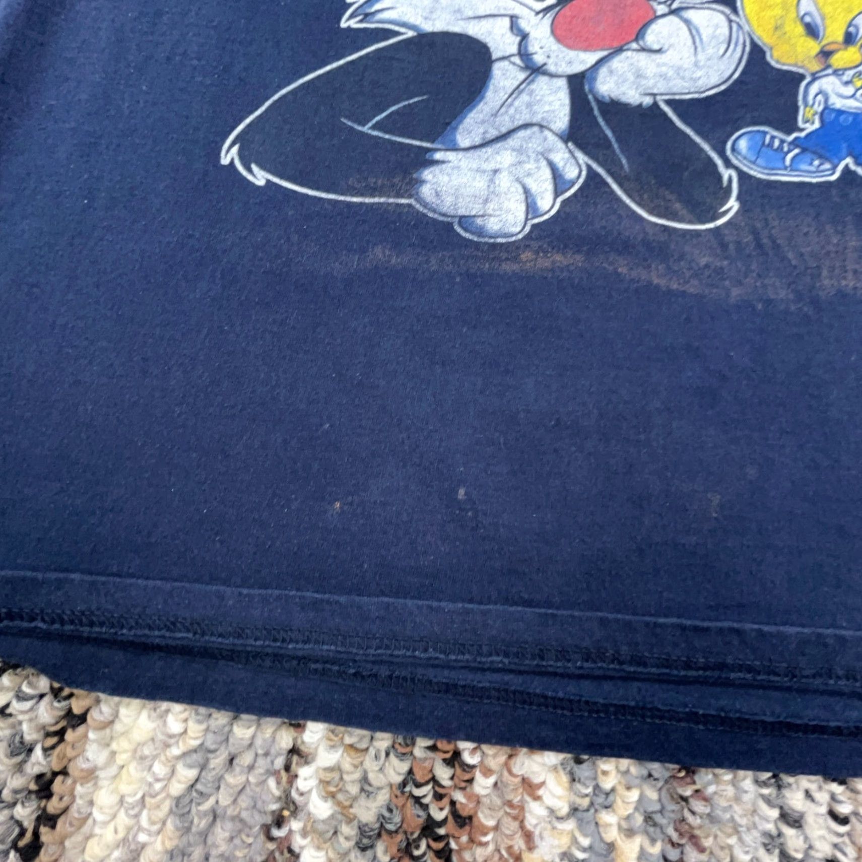 Vintage VINTAGE Looney Tunes Shirt Men XL Blue Tweety Bird Sylvester Tee 90s Y2K 2000s Ta- Shirt Tee Logo Print Cartoon USA Melange Size US XL / EU 56 / 4 - 4 Thumbnail