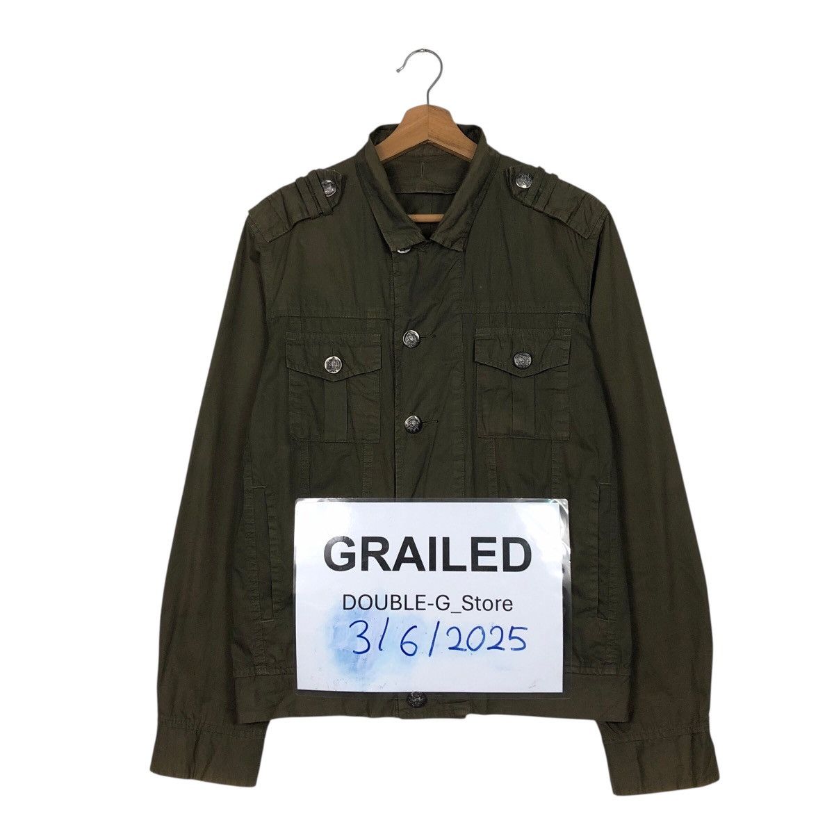 Japanese Brand BEAMS Olive Military Utility Jacket – Archive Japan (M) Size US M / EU 48-50 / 2 - 1 Thumbnail