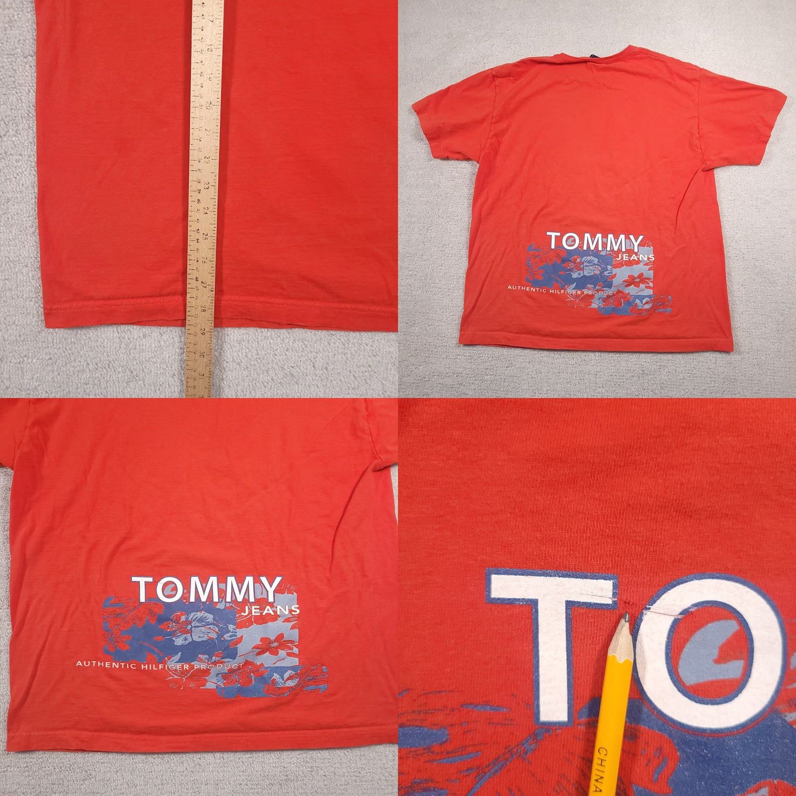 Tommy Hilfiger VINTAGE Tommy Hilfiger Shirt Mens XL Orange Graphic Hawaiian Y2K Double-Sided Size US XL / EU 56 / 4 - 8 Thumbnail
