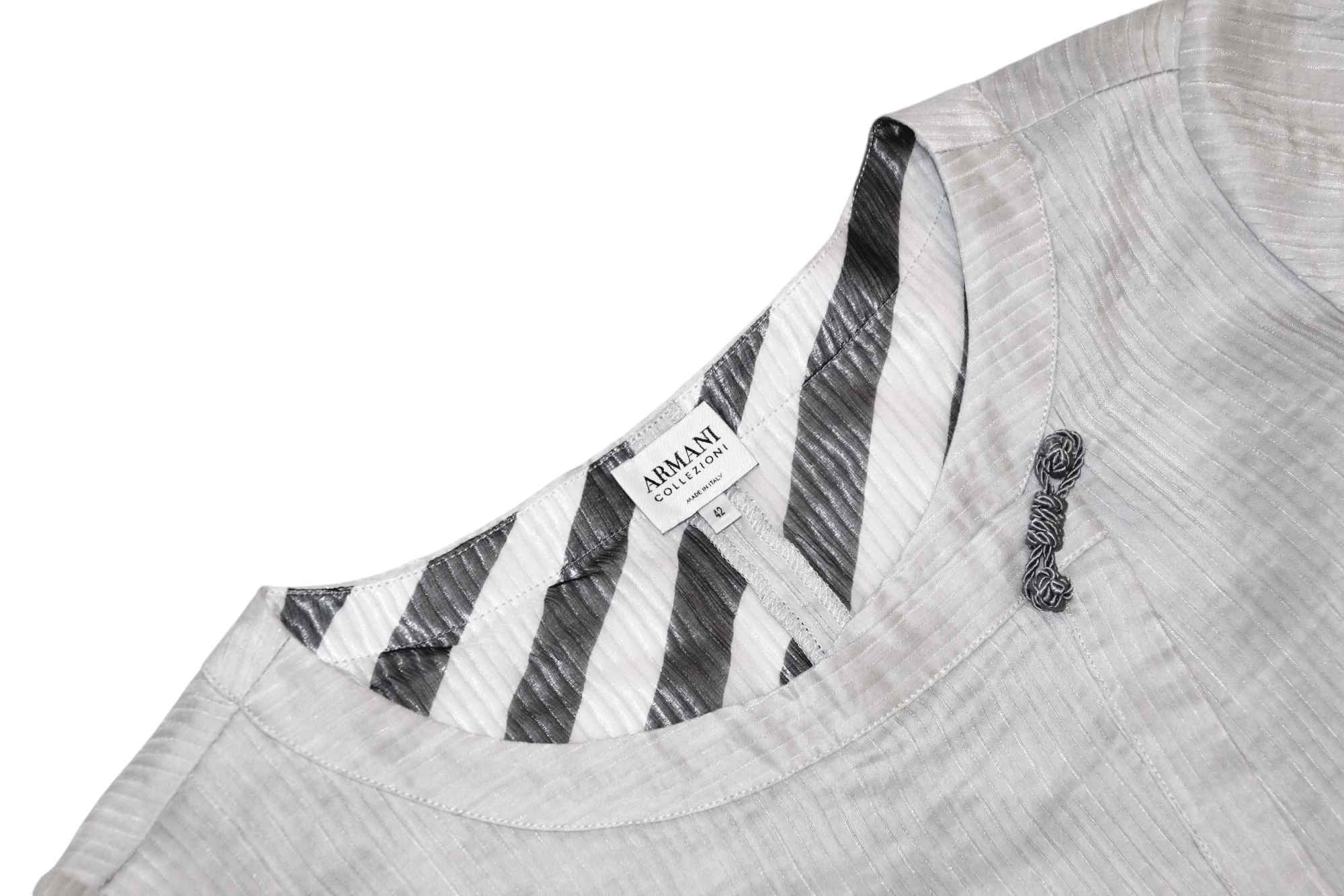 Armani Collezioni 2005 Giorgio Armani Collezioni boat-neck asymmetrical Jacket Size M / US 6-8 / IT 42-44 - 4 Thumbnail