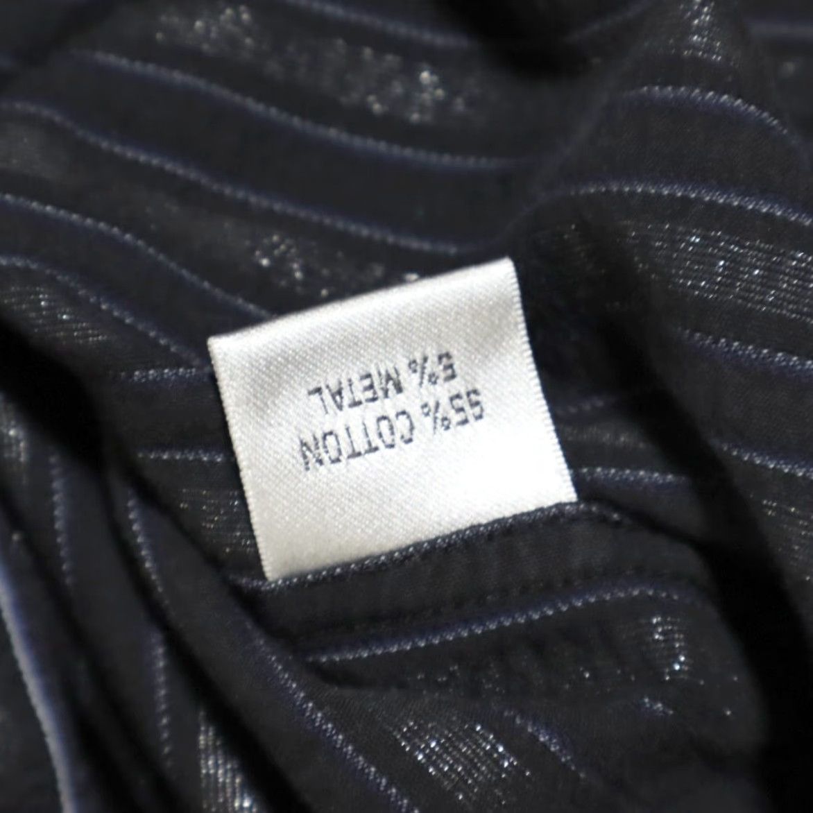 Vintage Jhane Barnes Metal Striped Button Up Shirt Black L Mens Shirt Size US L / EU 52-54 / 3 - 7 Thumbnail