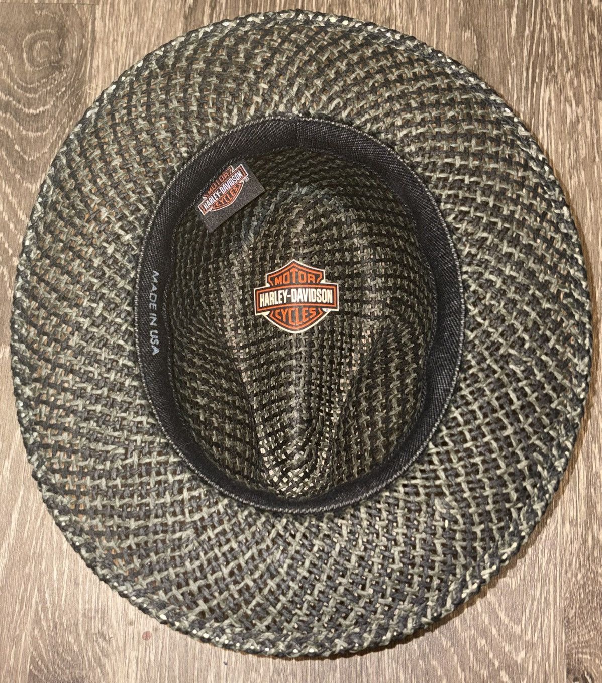 Harley Davidson Harley Davidson Vintage 90’s Straw Fedora Size ONE SIZE - 13 Thumbnail