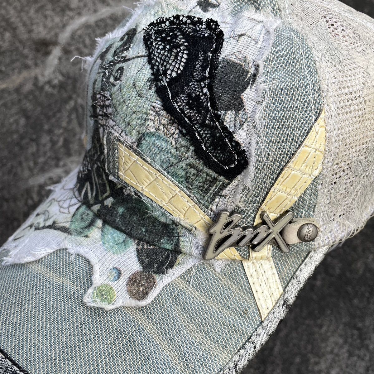 14th Addiction SICK,, patchwork and distressed trucker hat Size ONE SIZE - 11 Thumbnail