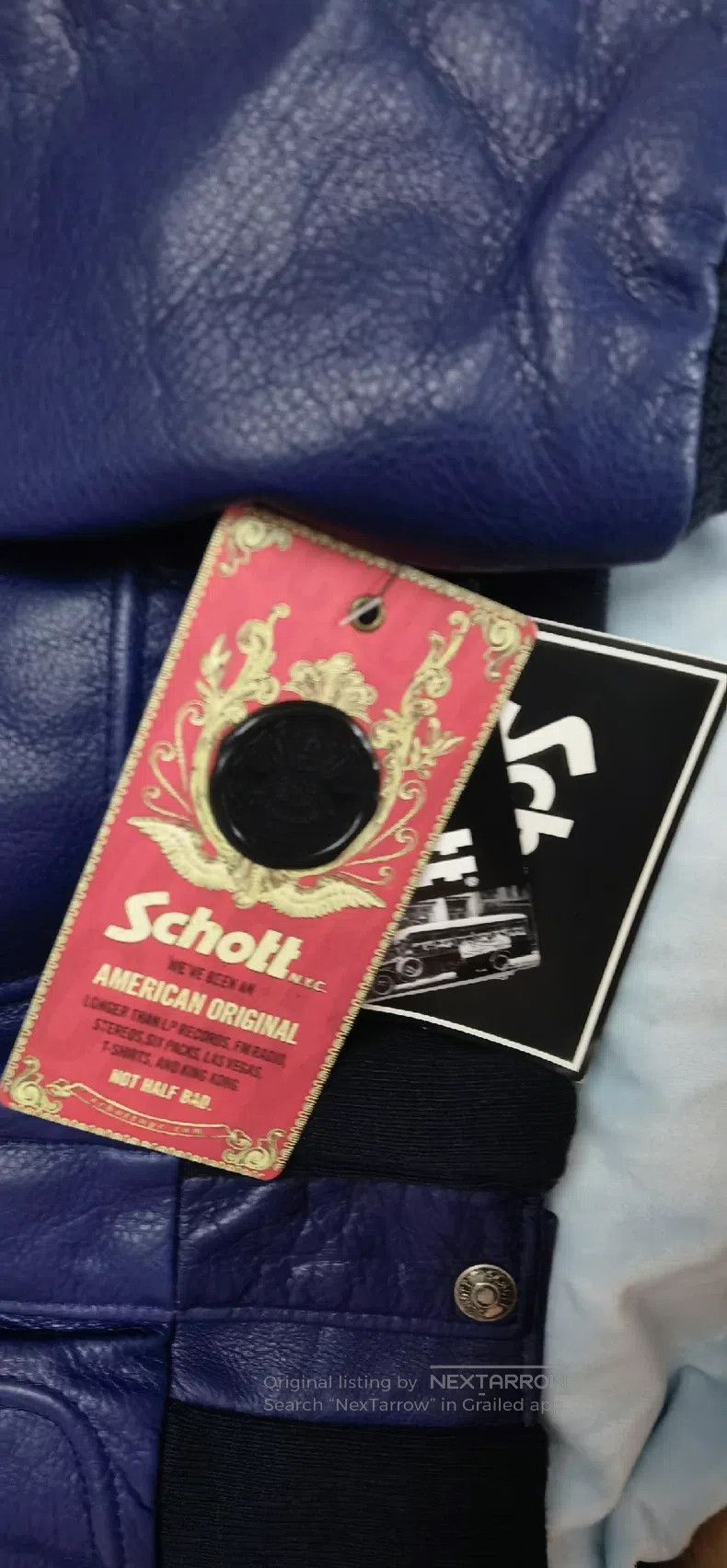 Schott Schott Co-branded indigo dyed leather coat Size US M / EU 48-50 / 2 - 6 Thumbnail