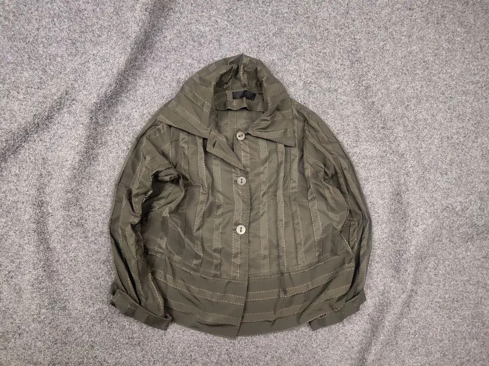 Vintage Luukaa Oversized Top Khaki Long Sleeve Textured Jacket Size L / US 10 / IT 46 - 1 Thumbnail