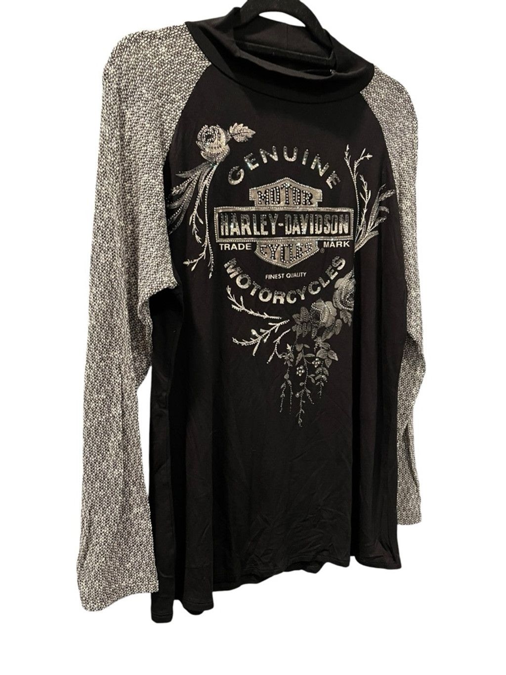 Harley Davidson Harley Davidson NWT Embellished Mock Neck Shirt Size 2XL Size XXL / US 16-18 / IT 52-54 - 2 Thumbnail