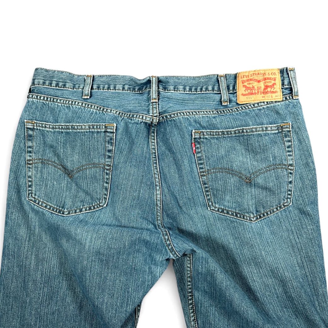 Levi's Levis 559 Jeans Mens 40x29 Blue Relaxed Fit Straight Medium Wash Denim Cotton Size US 40 / EU 56 - 6 Thumbnail
