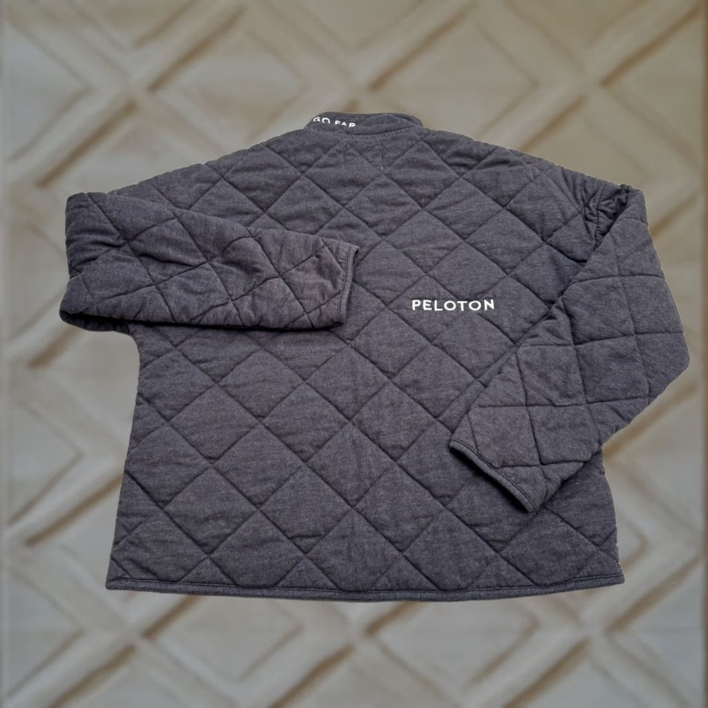 Vintage Peloton Quilted Jacket Womens Medium Gray Button Down Snap Full Zip Pockets Outdoor Regular Fit Classic Casual Size M / US 6-8 / IT 42-44 - 1 Thumbnail