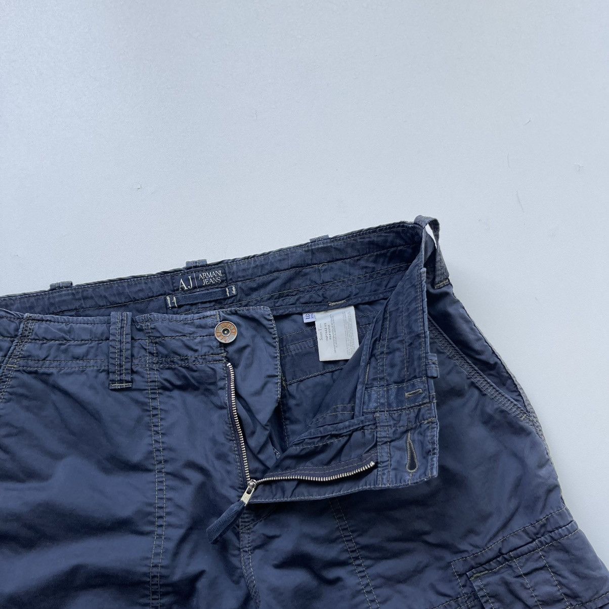 Armani Armani Jeans Vintage Baggy Cargo Pants Blue Rare Y2K Italy Size US 31 - 6 Thumbnail