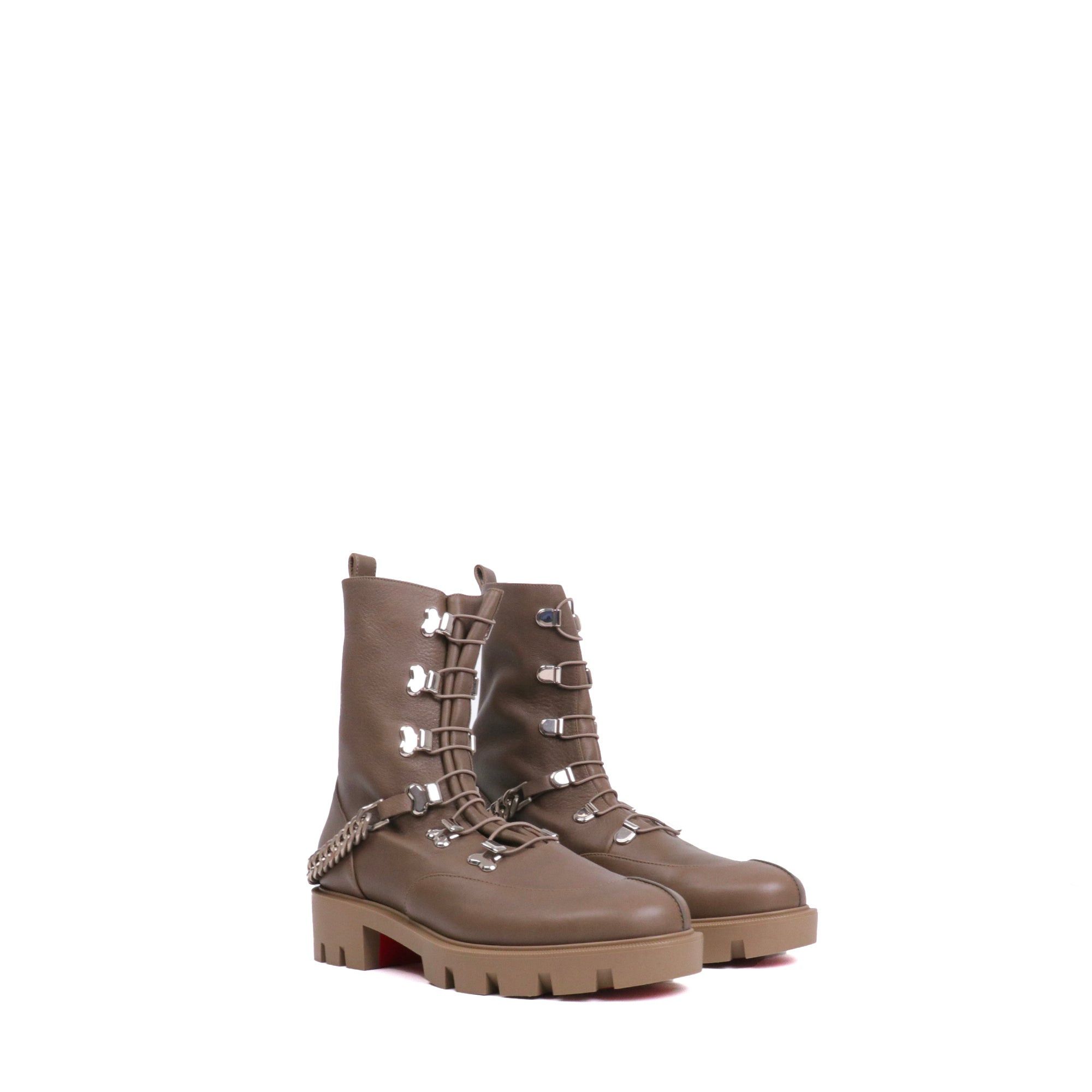 Christian Louboutin LOUBOUTIN - Horse Guarda Louboutin boots in gray leather (T37) Size US 6 / IT 36 - 1 Thumbnail