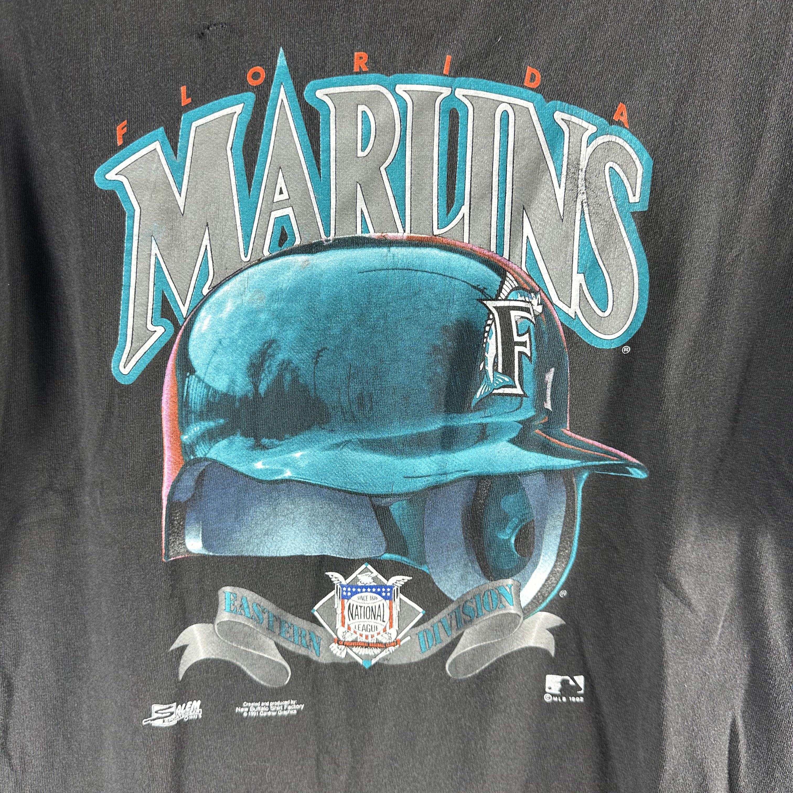 Vintage Vintage 90s Florida Marlins MLB Salem Sportswear T-shirt Size US M / EU 48-50 / 2 - 2 Thumbnail