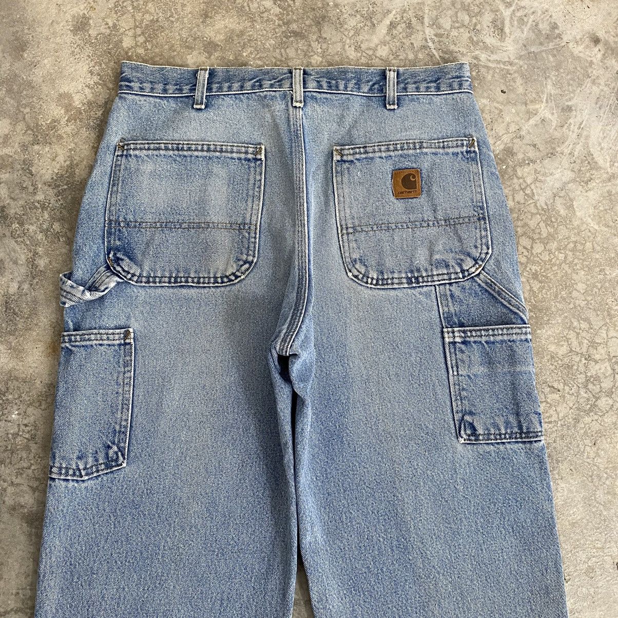 Carhartt Vintage Carhartt Faded Blue Carpenter Work Denim Jeans Size US 32 / EU 48 - 16 Thumbnail