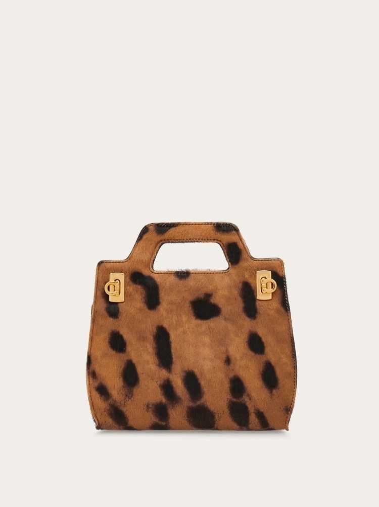 Salvatore Ferragamo o1s1rm0924 Size: OS / Wanda Mini Bag in Leopard Size ONE SIZE - 1 Thumbnail