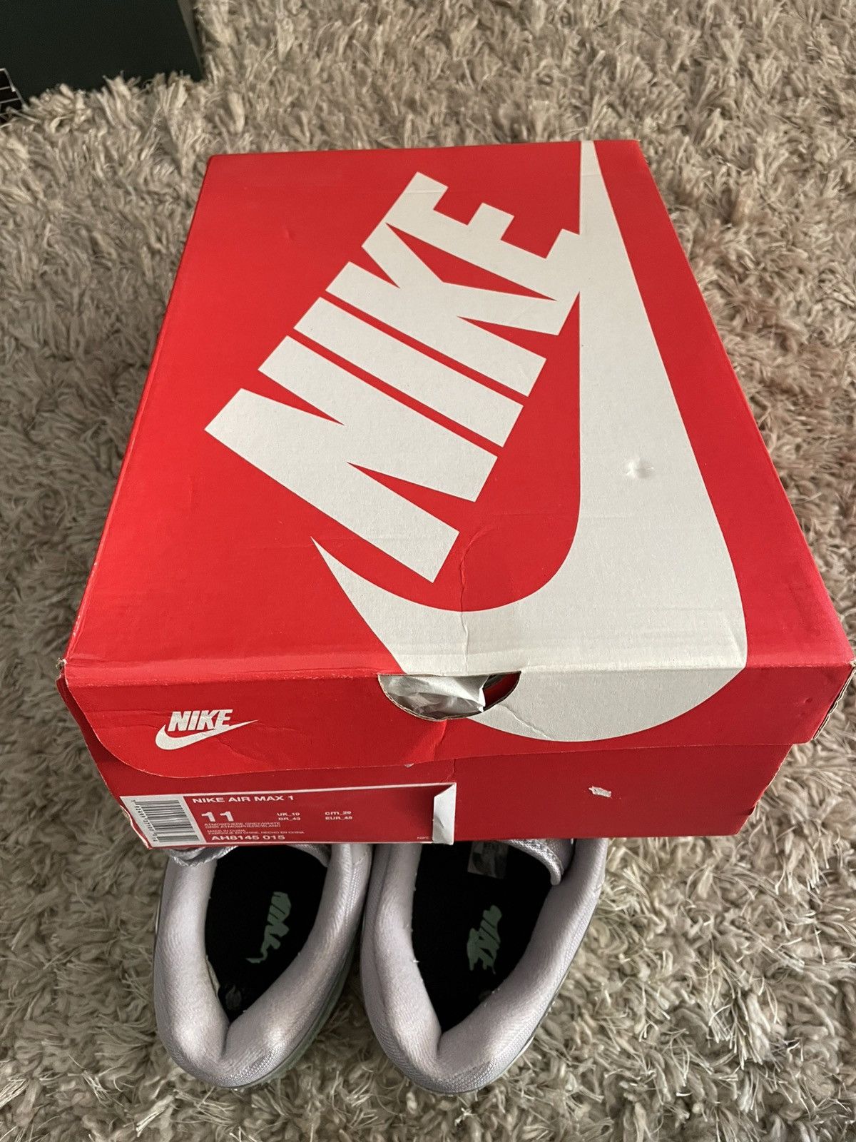 Nike Nike Air Max 1 Atmosphere Grey Fresh Mint Size US 11 / EU 44 - 13 Thumbnail