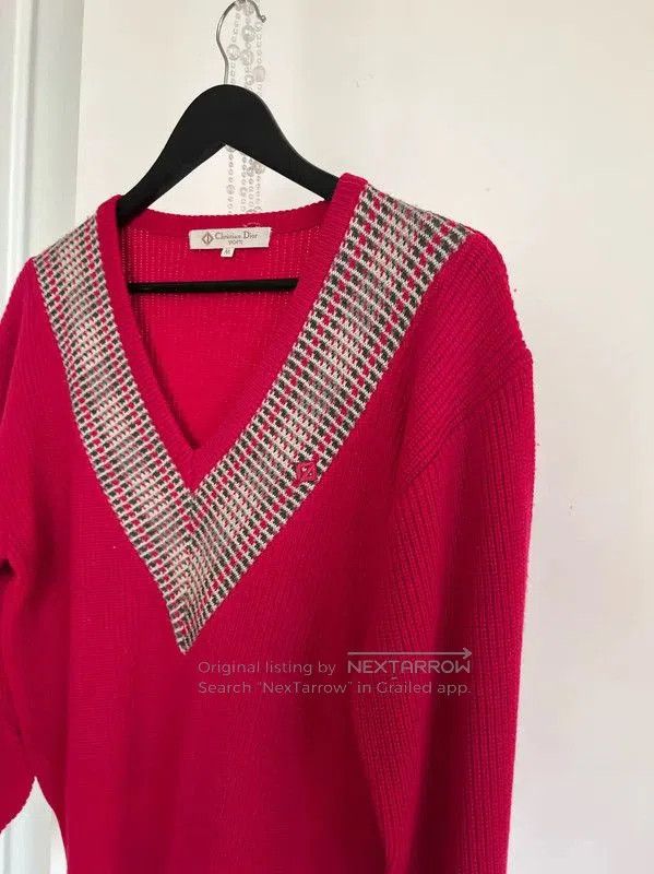 Dior Dior Red Women's Sweater with V. Size M / US 6-8 / IT 42-44 - 7 Thumbnail