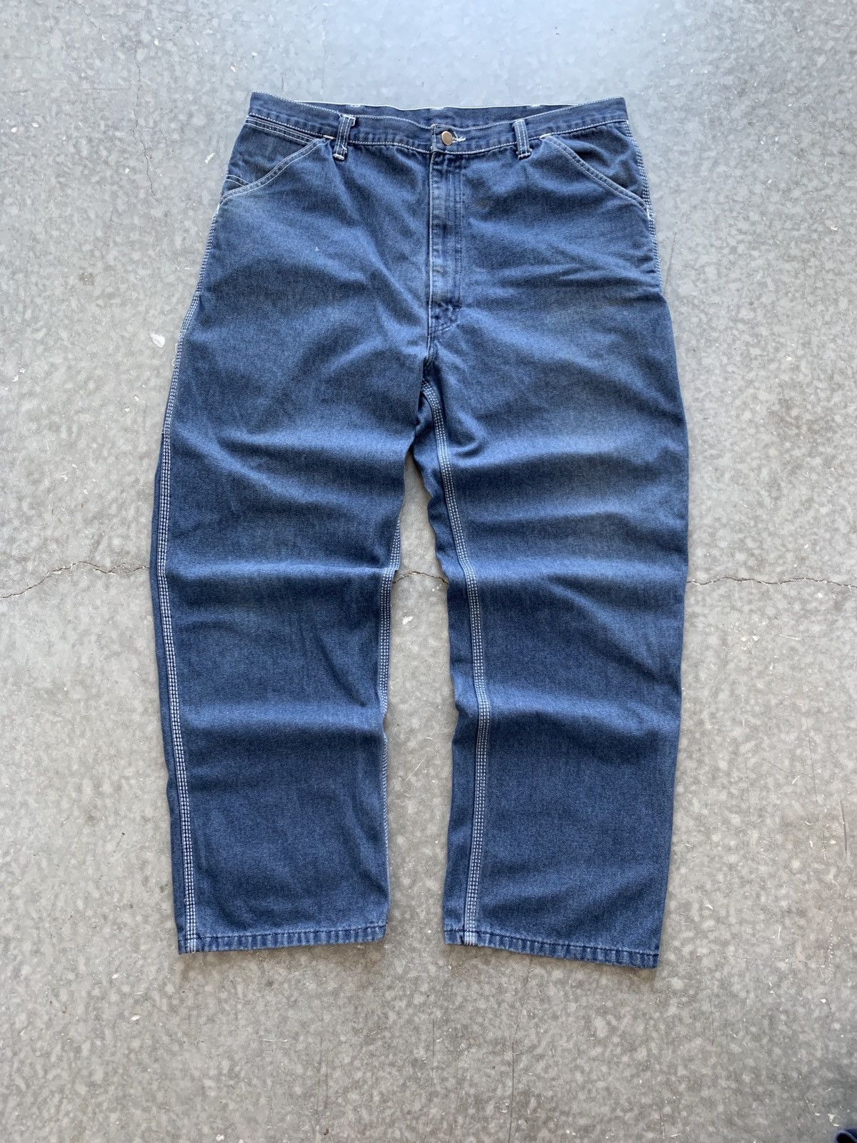 Carhartt × Dickies × Vintage Crazy Vintage 90s Roebucks Baggy Carpenter Jeans Size US 38 / EU 54 - 4 Thumbnail