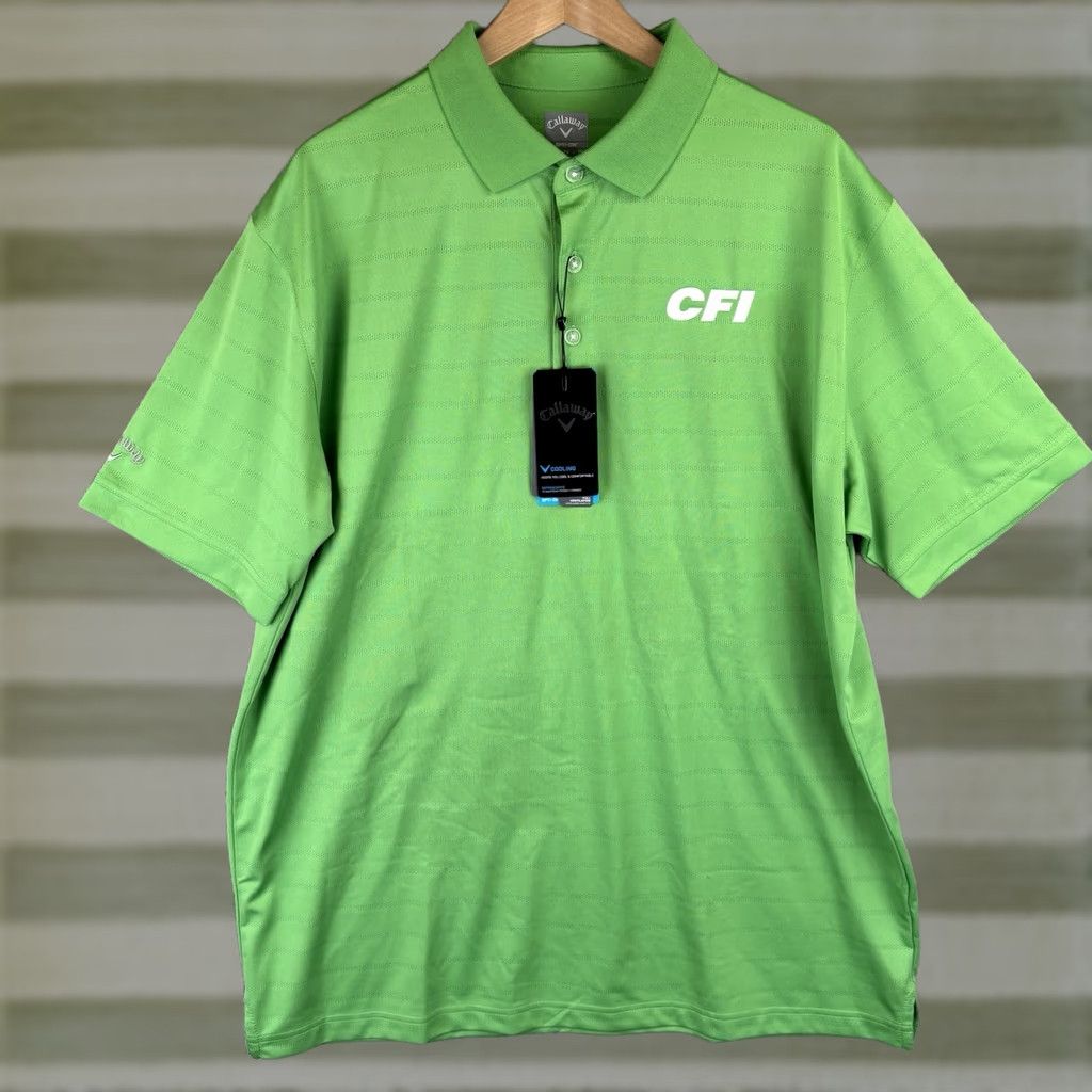 Callaway Callaway Opti-Dri Polo Shirt Mens XL Green Striped Short Sleeve Collared Golf Performance breathable Stretch Size US XL / EU 56 / 4 - 1 Thumbnail