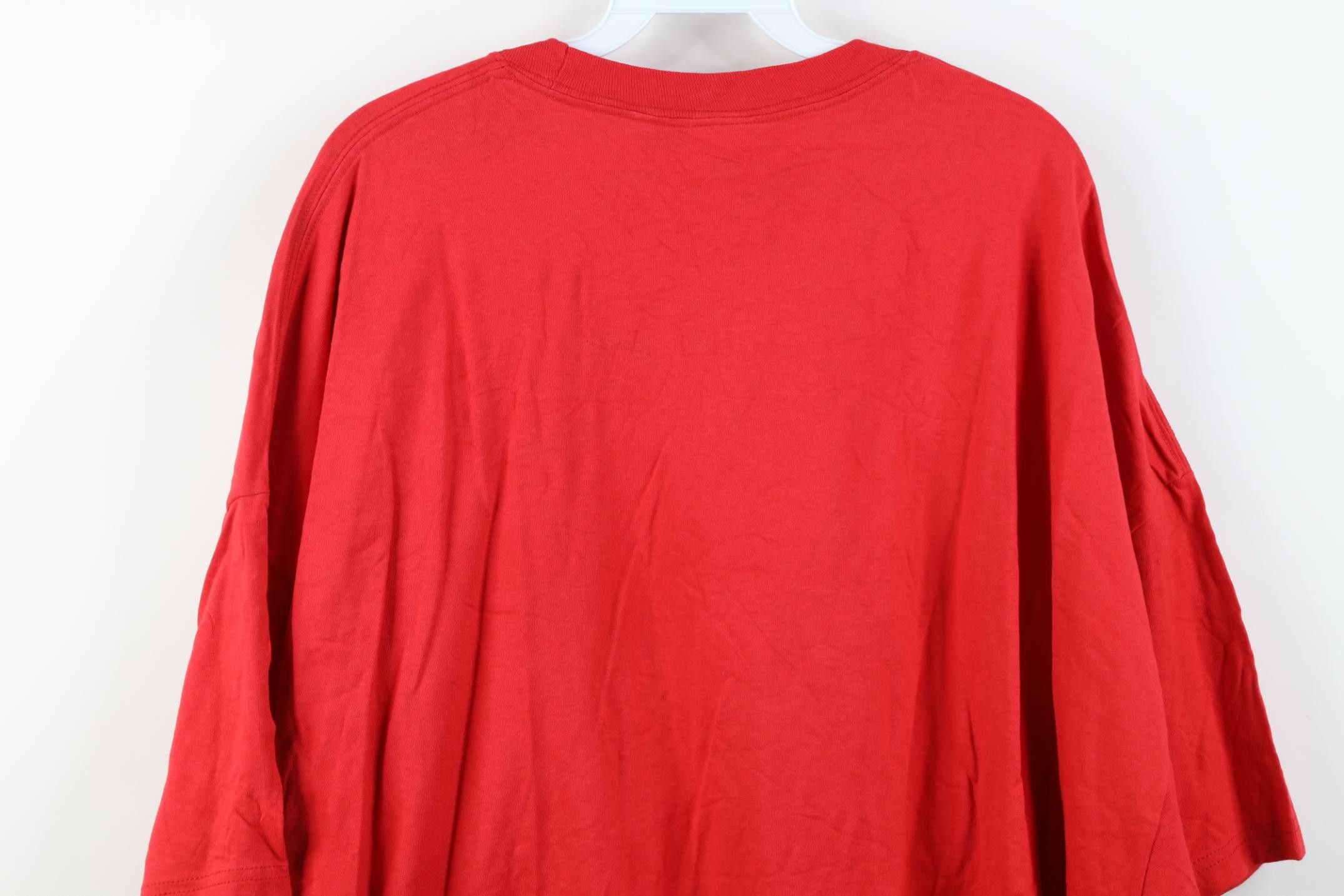 Hanes Vintage 90s Y2K Hanes Blank Pocket T-Shirt Red Cotton Size US XXL / EU 58 / 5 - 13 Thumbnail